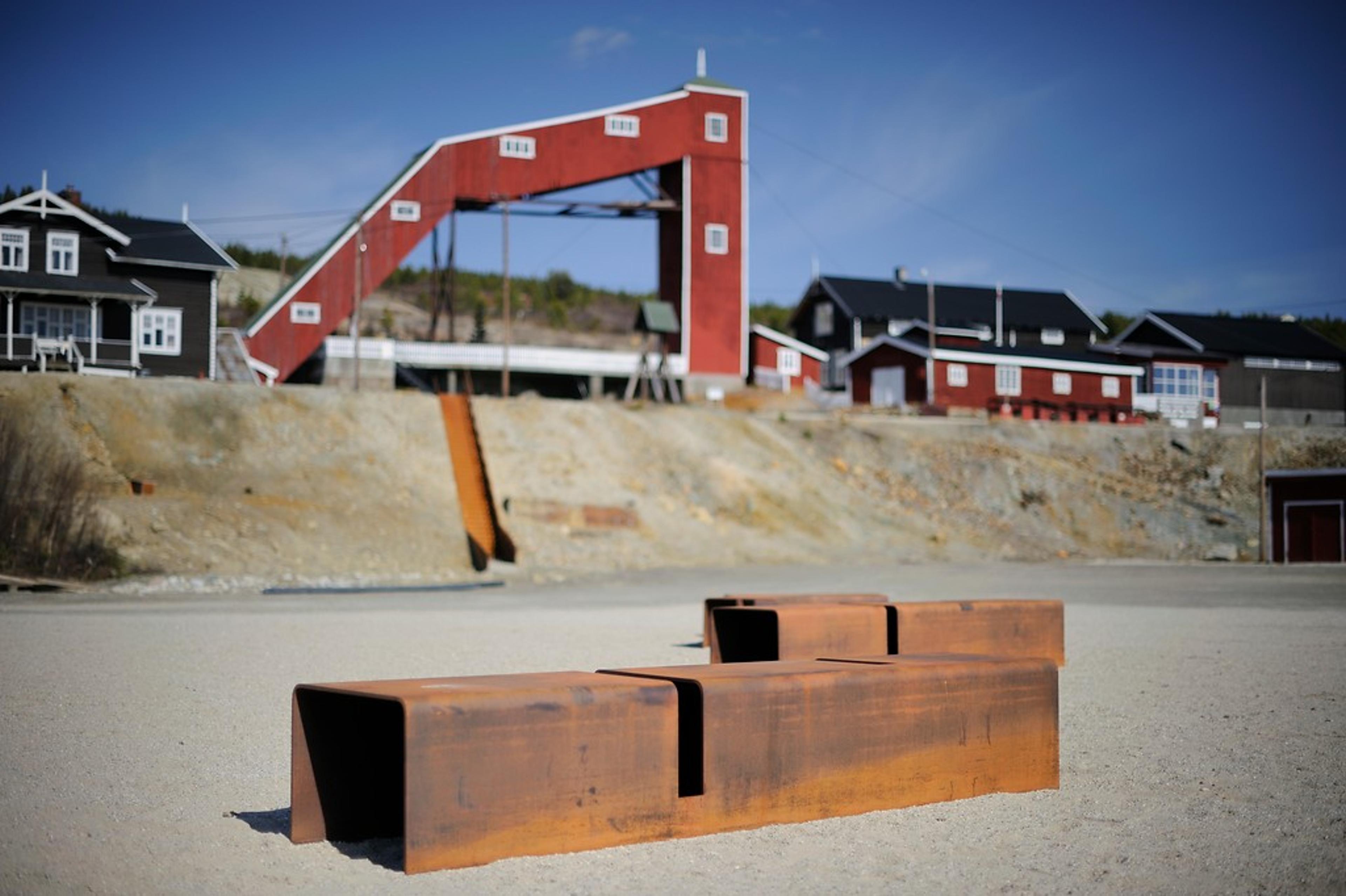 Mining museum and iron benches