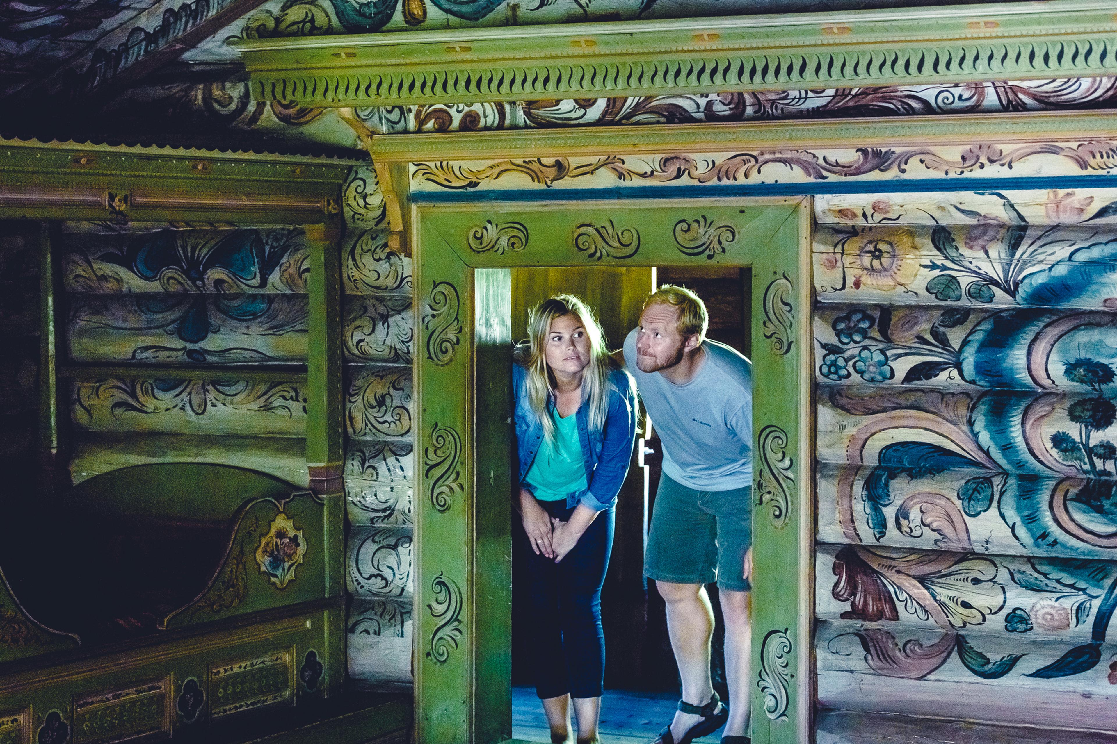 Couple visiting the Henrik Ibsen Museum in Skien