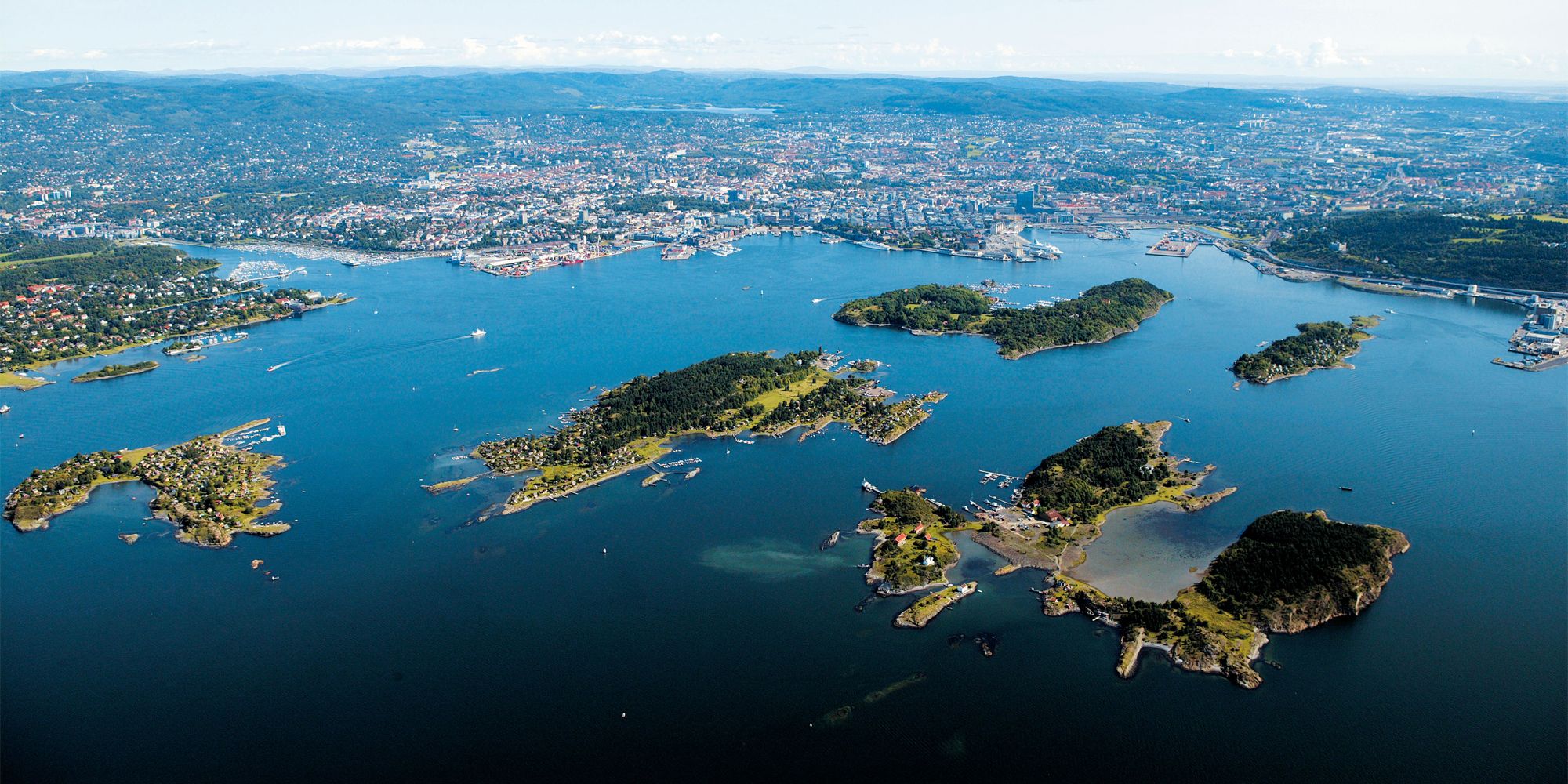 Islands in Oslo, Eastern Norway, in summer
