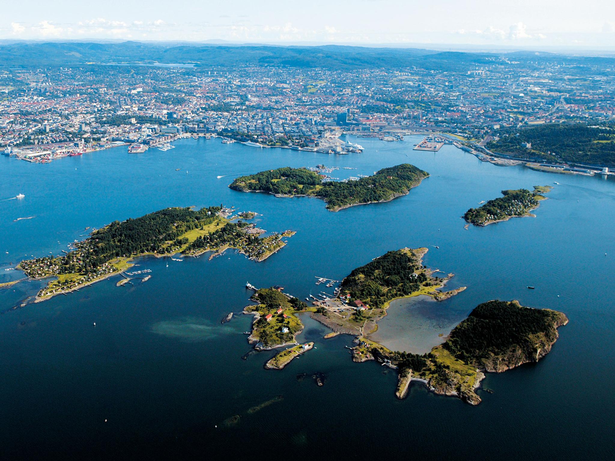 Islands in Oslo, Eastern Norway, in summer