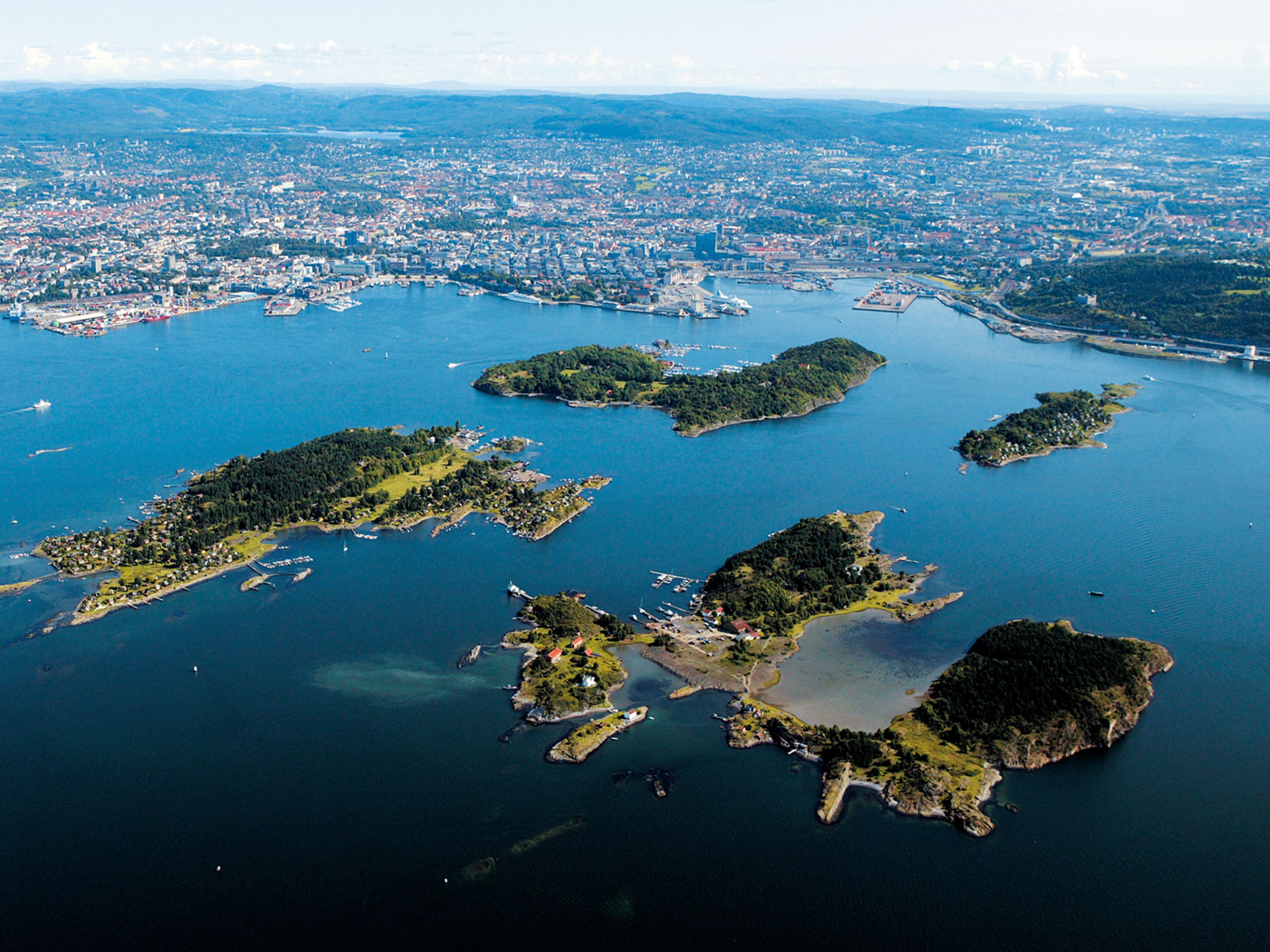 Islands in Oslo, Eastern Norway, in summer