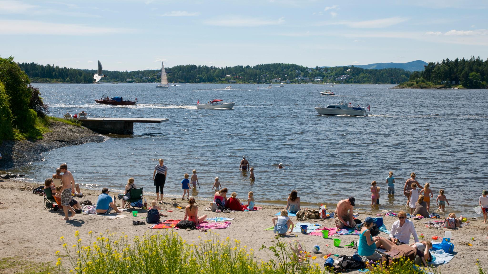 Sunny day at the beaches of Asker and Bærum