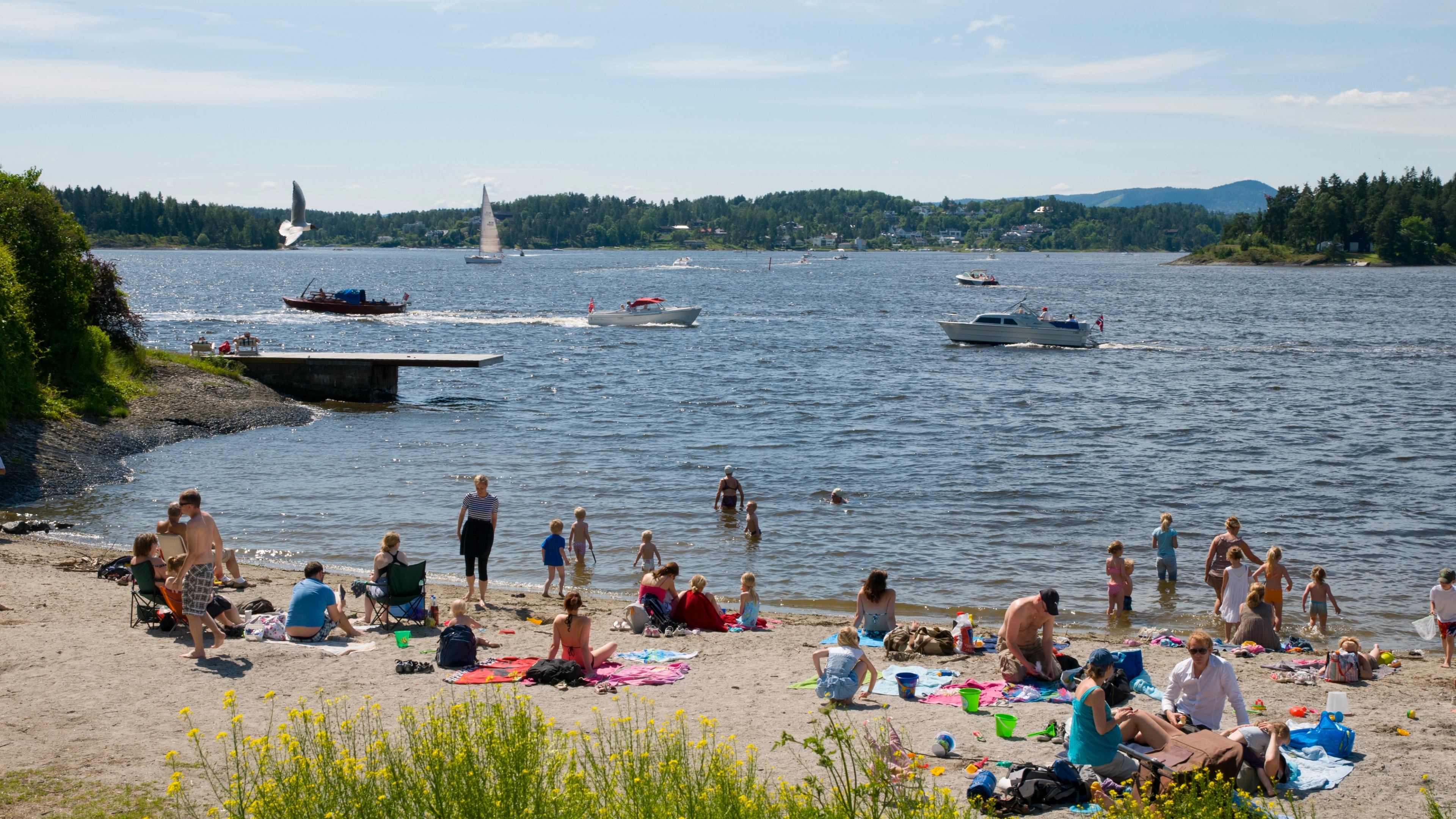 Sunny day at the beaches of Asker and Bærum