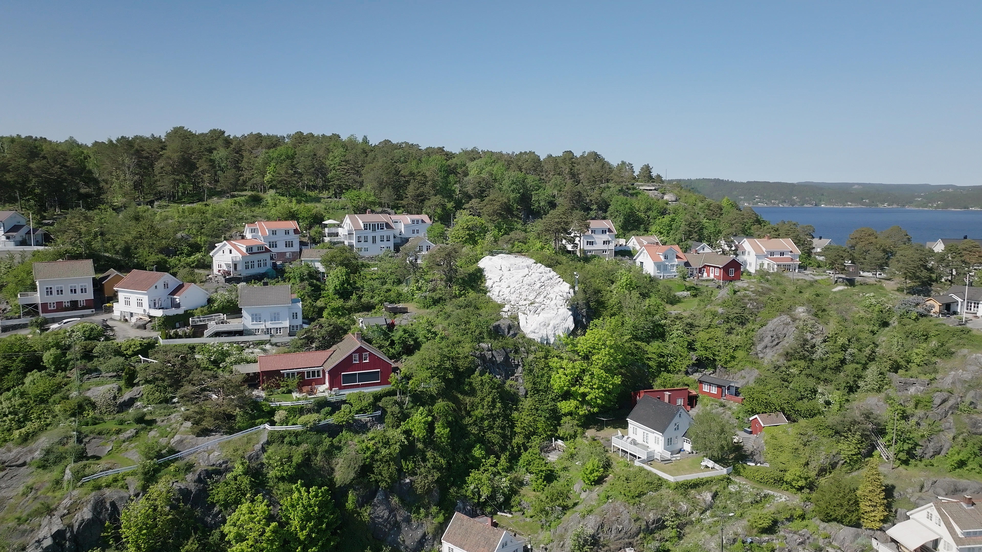 The White Spot in Risør, seen from the air
