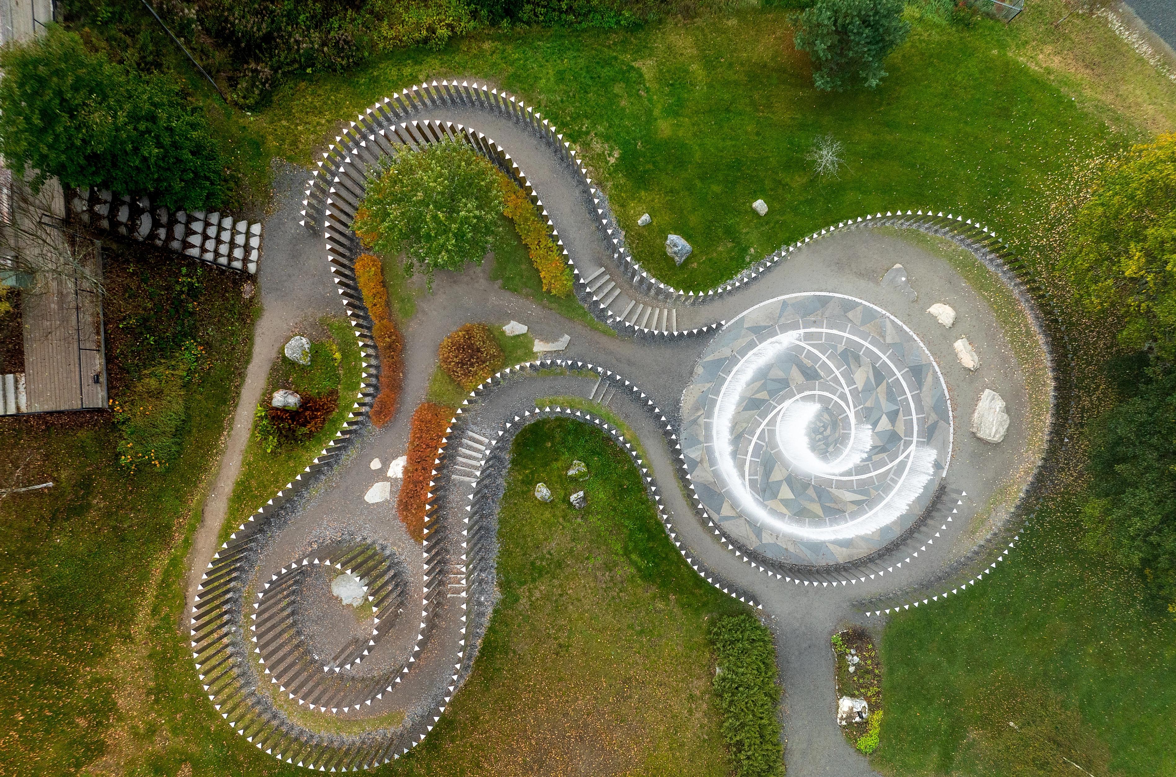 "Path of Silence" by Jeppe Hein at Kistefos sculpture park