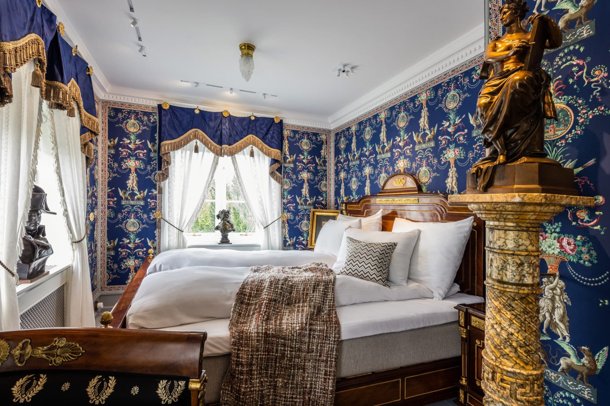 Bedroom at The cultural destination Ramme, in Hvitsten