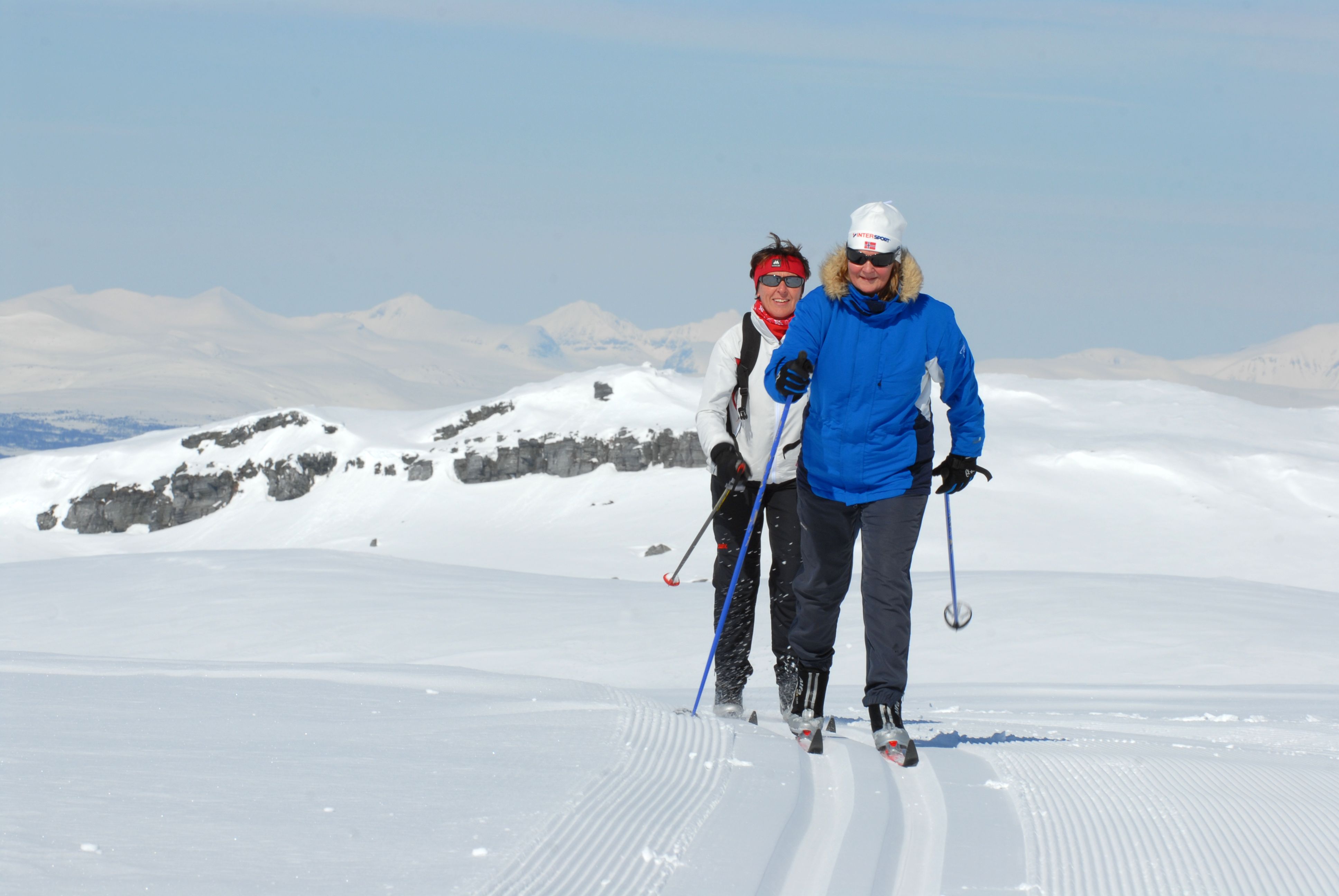 Women skiing at Skeikampen in Eastern Norway
