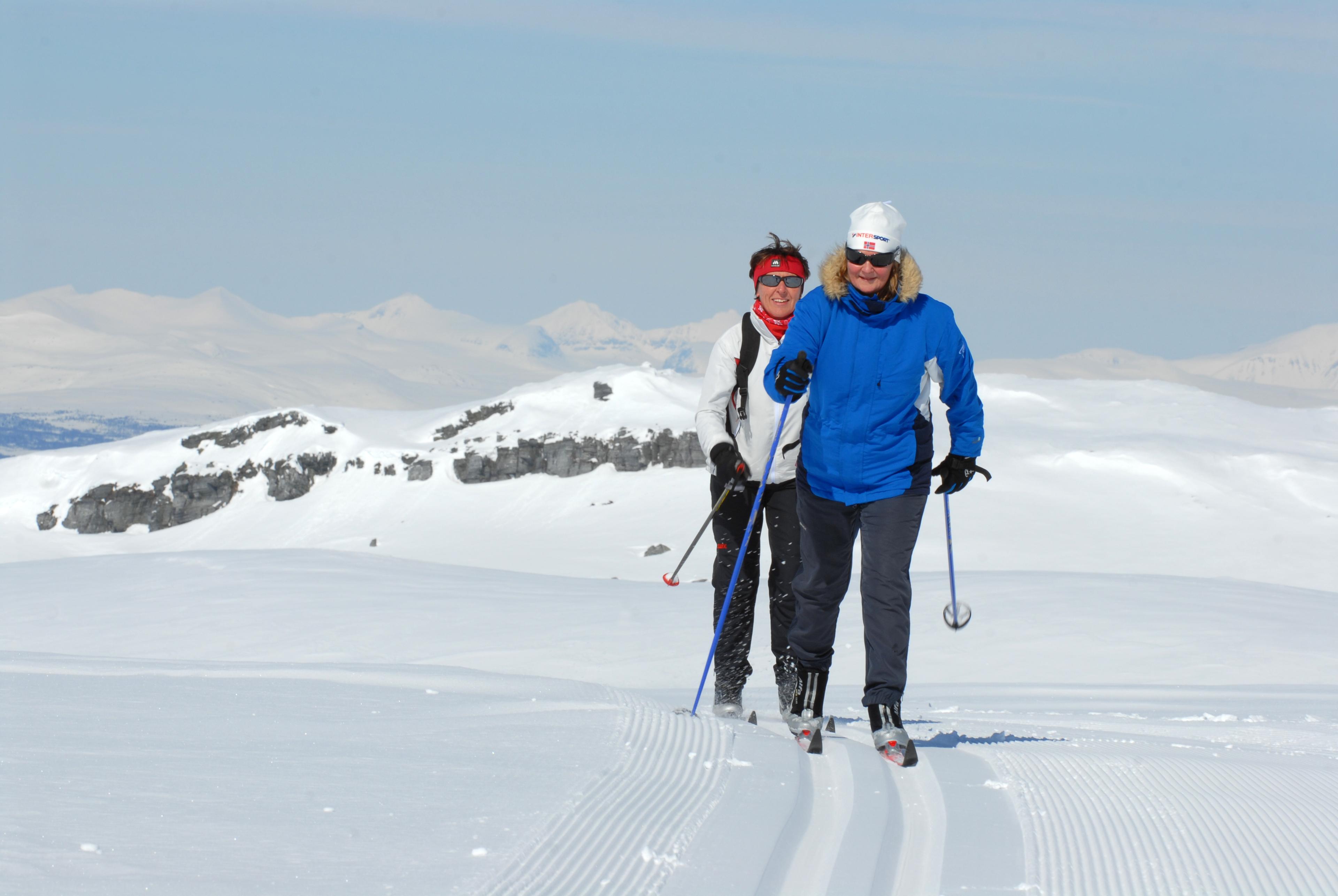 Women skiing at Skeikampen in Eastern Norway