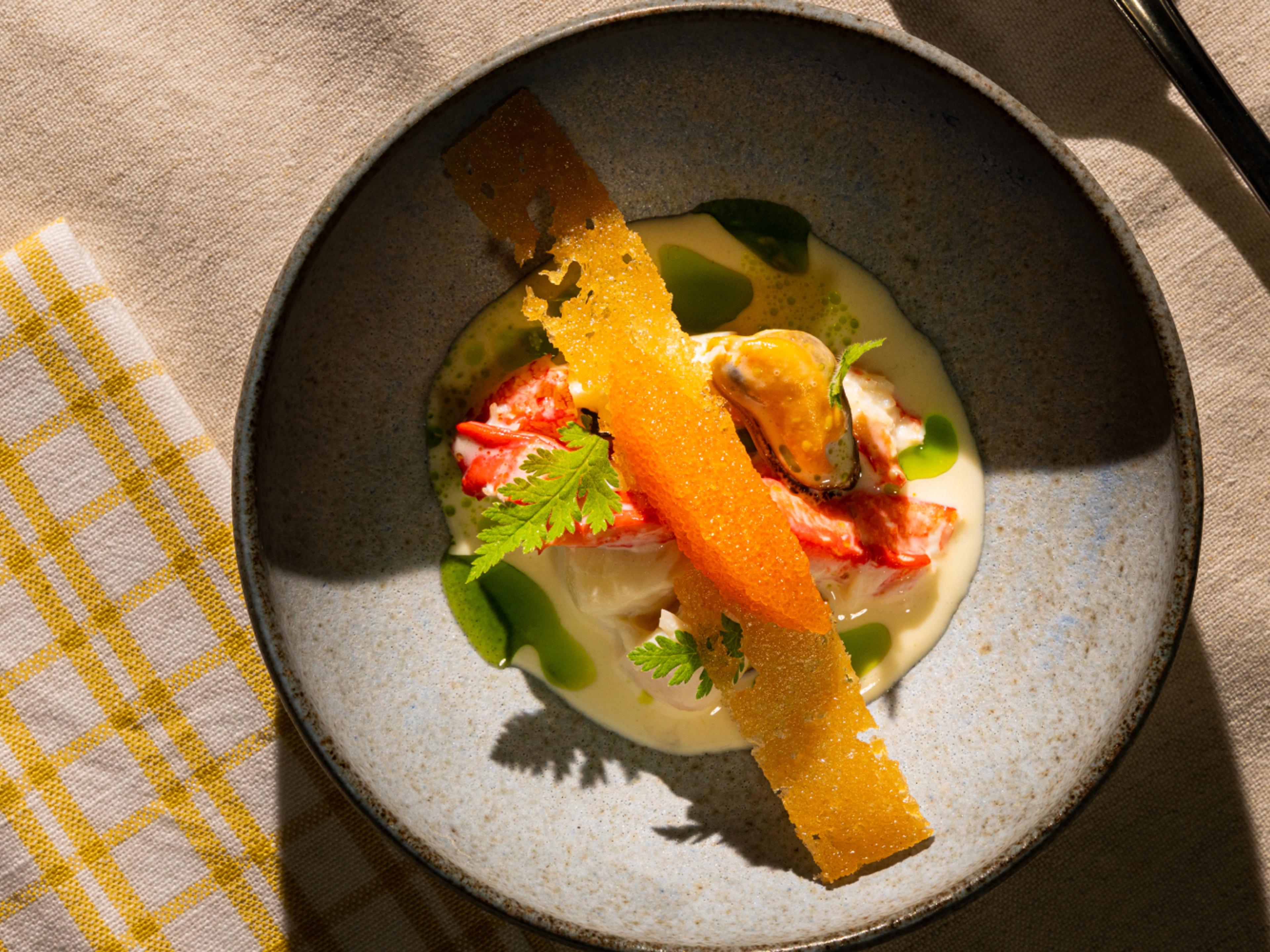 A modern version of a fish soup made by chef Tom Victor Gausdal.