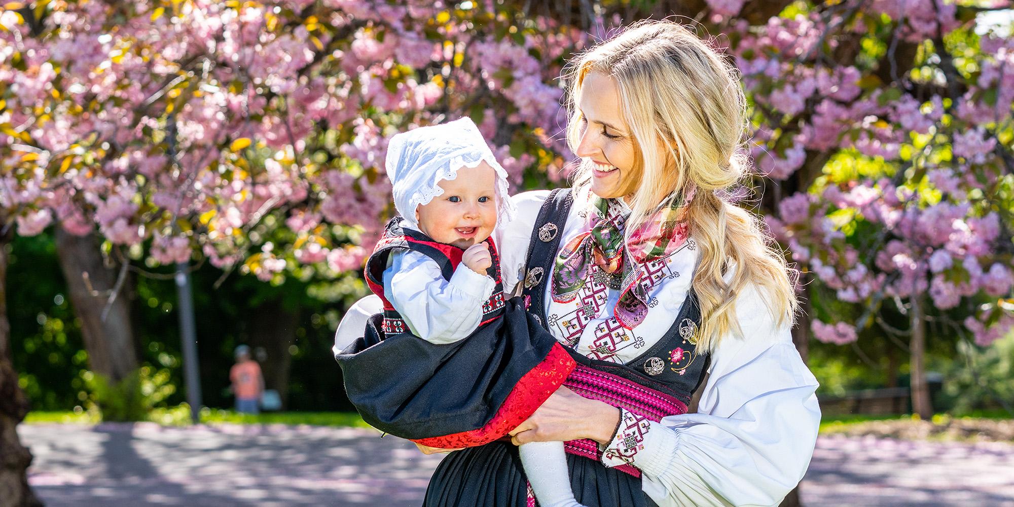 Mother and child in bunad at Norway’s national day