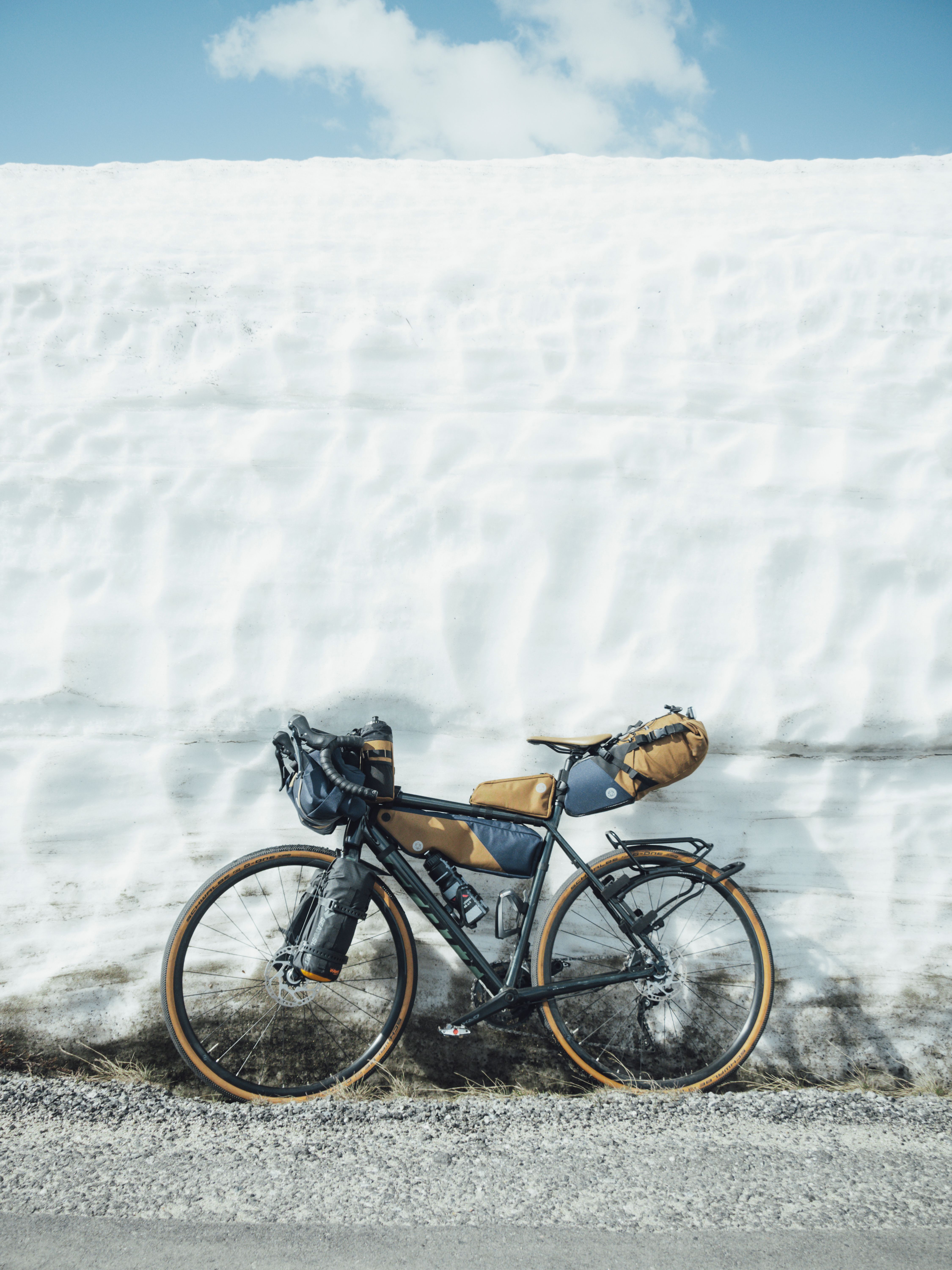 Bikepacking in spring admist the last snow, Southern Norway