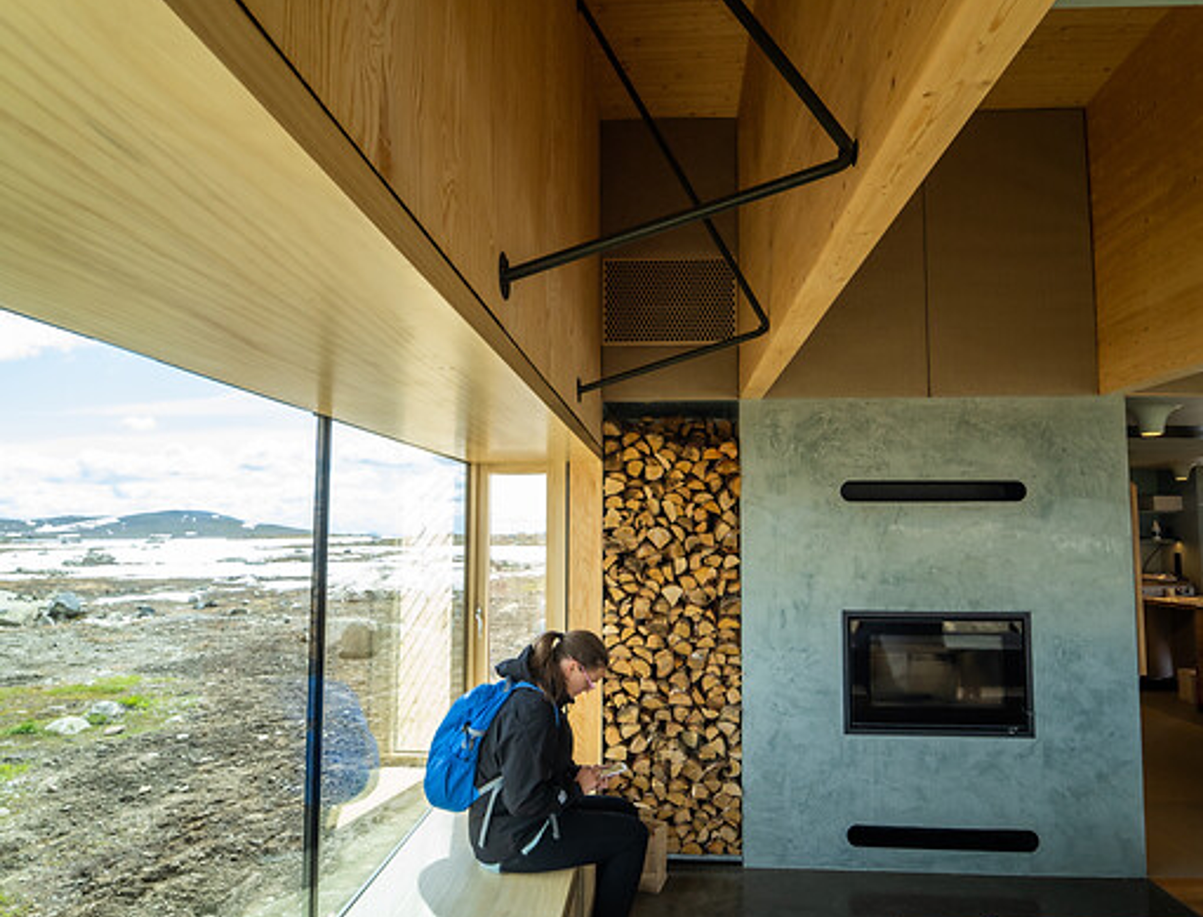 Flye 1389 along Valdresflye Norwegian scenic routes in Jotunheimen mountains