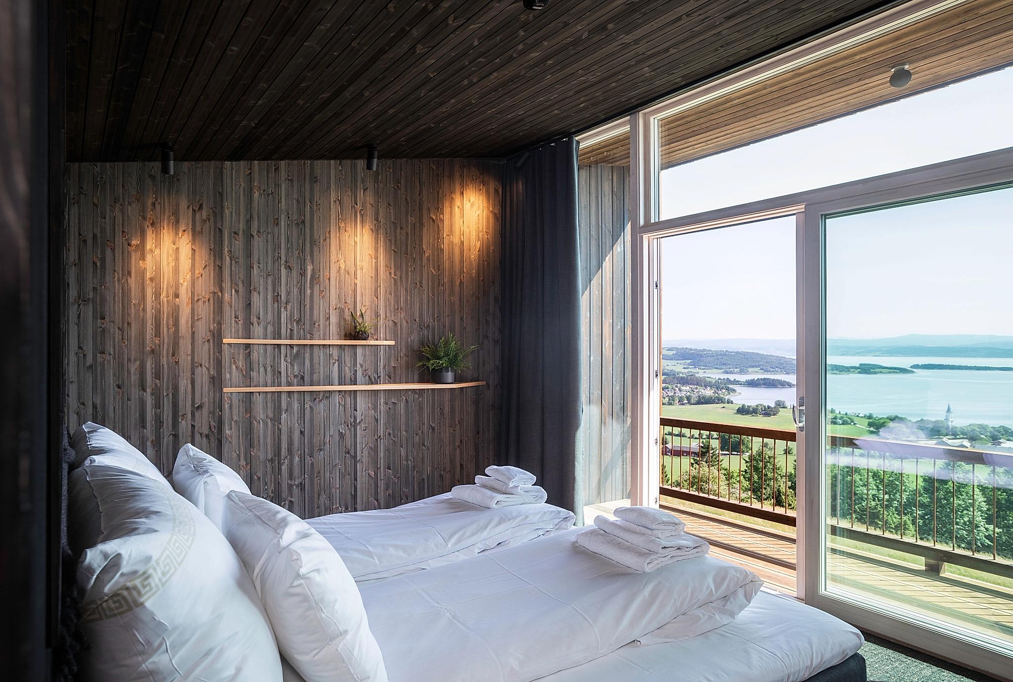 Vacker utsikt från Øyna kulturlandskapshotell i Inderøy