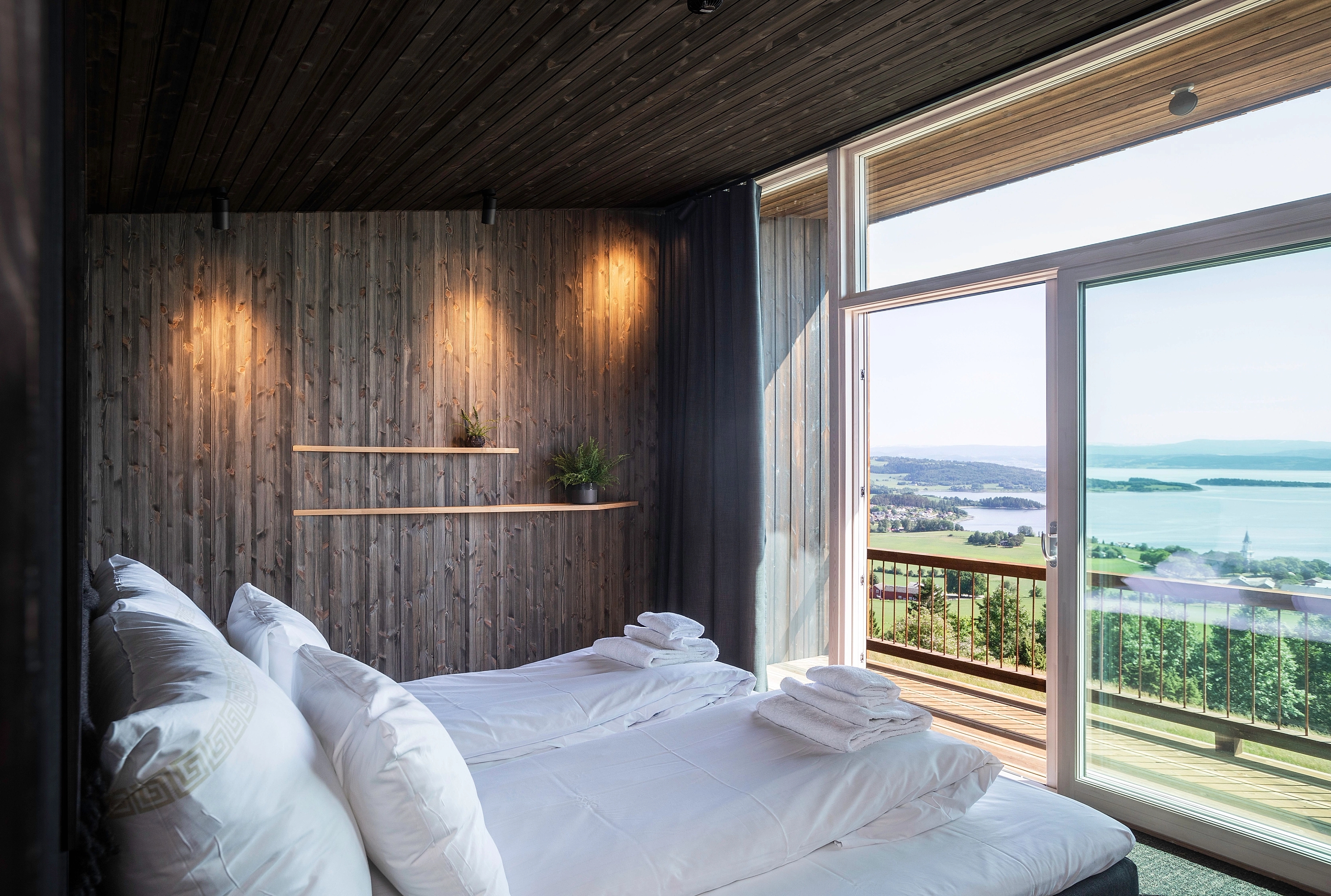 Vacker utsikt från Øyna kulturlandskapshotell i Inderøy