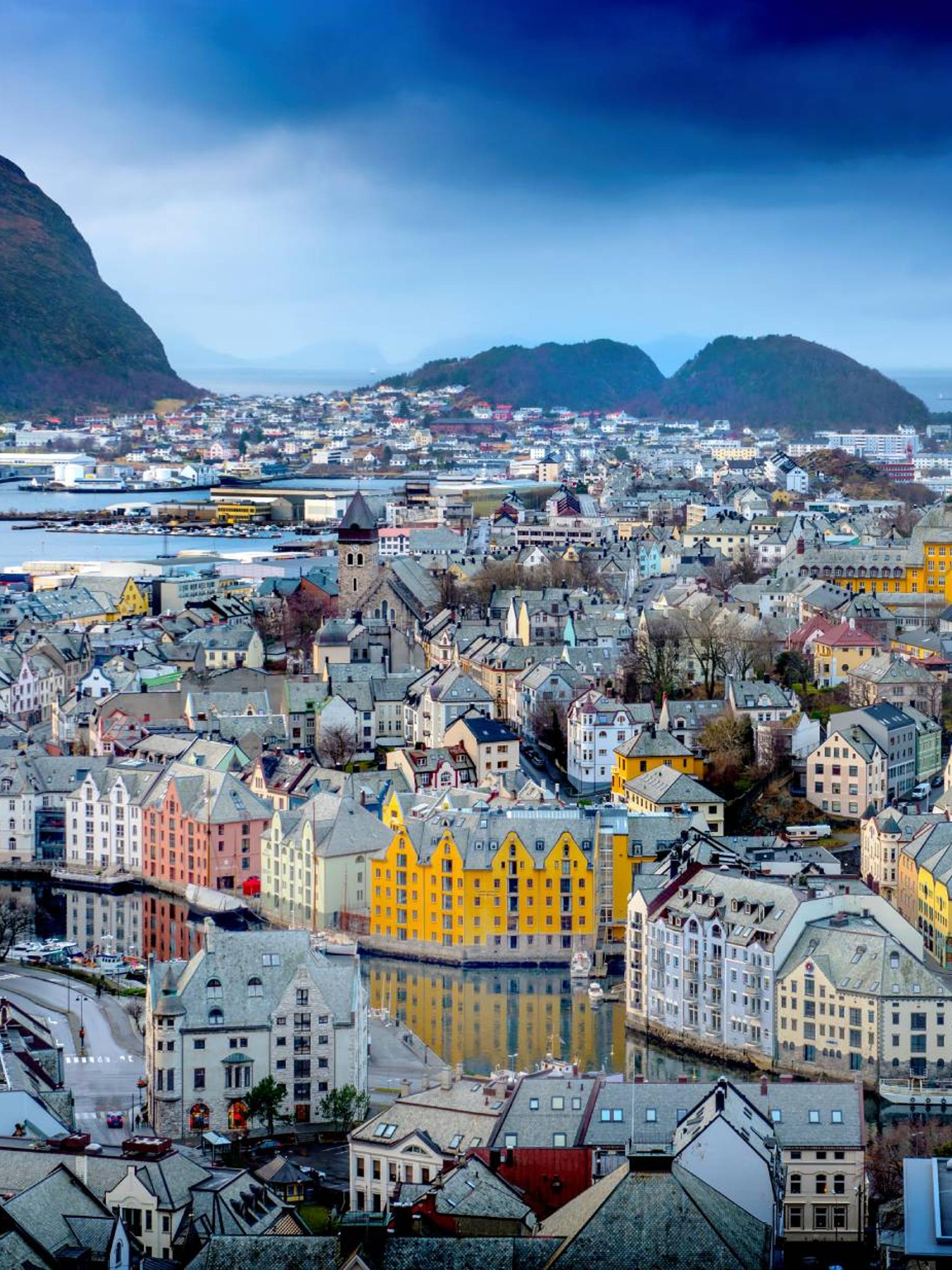Utsikt over Ålesund fra Aksla