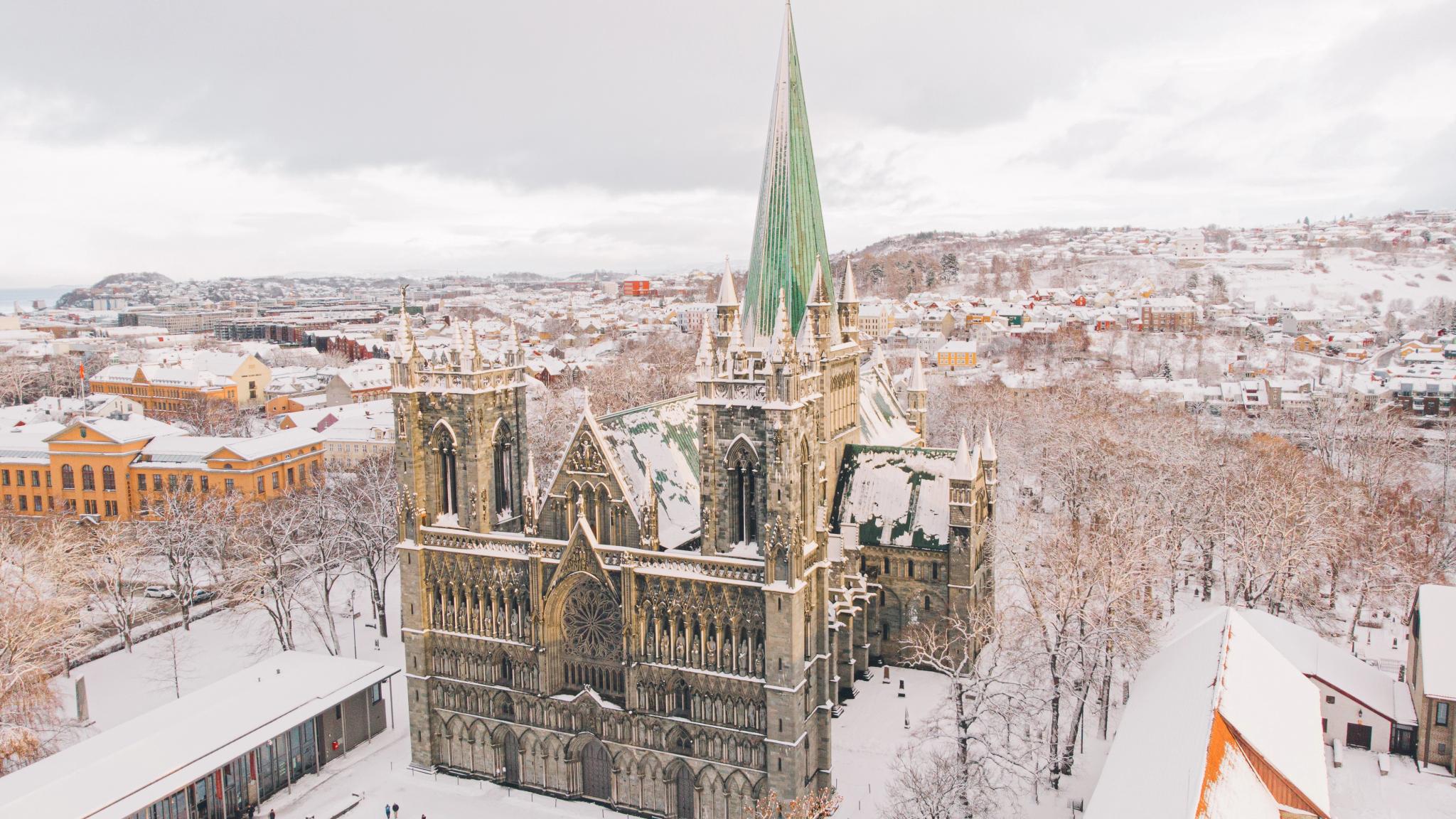 The Nidarosdomen cathedral in Trondheim, Trøndelag