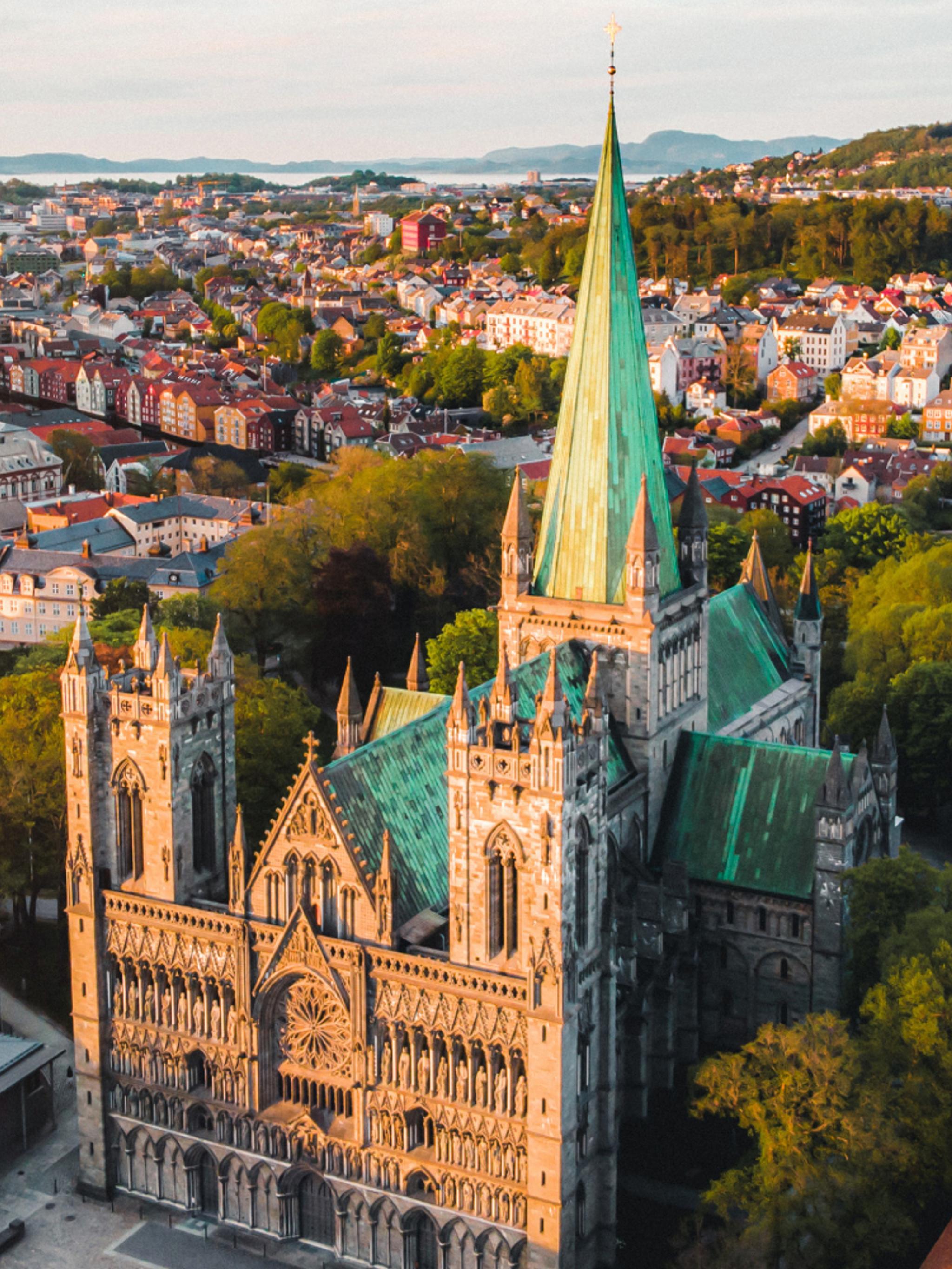 The Nidarosdomen cathedral in Trondheim, Trøndelag