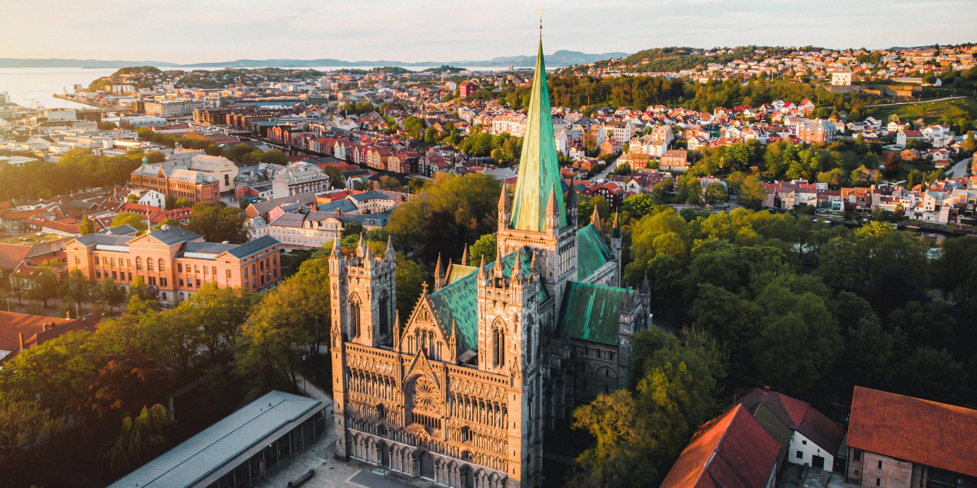 The Nidarosdomen cathedral in Trondheim, Trøndelag