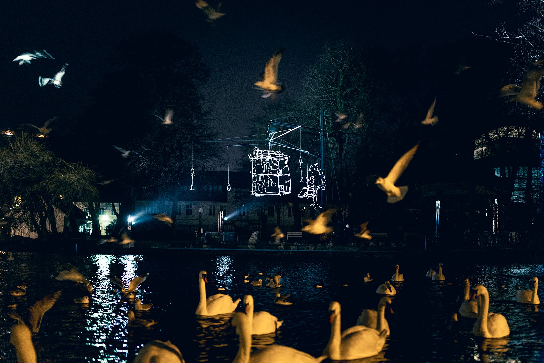 Glød light festival in Stavanger, Southern Norway