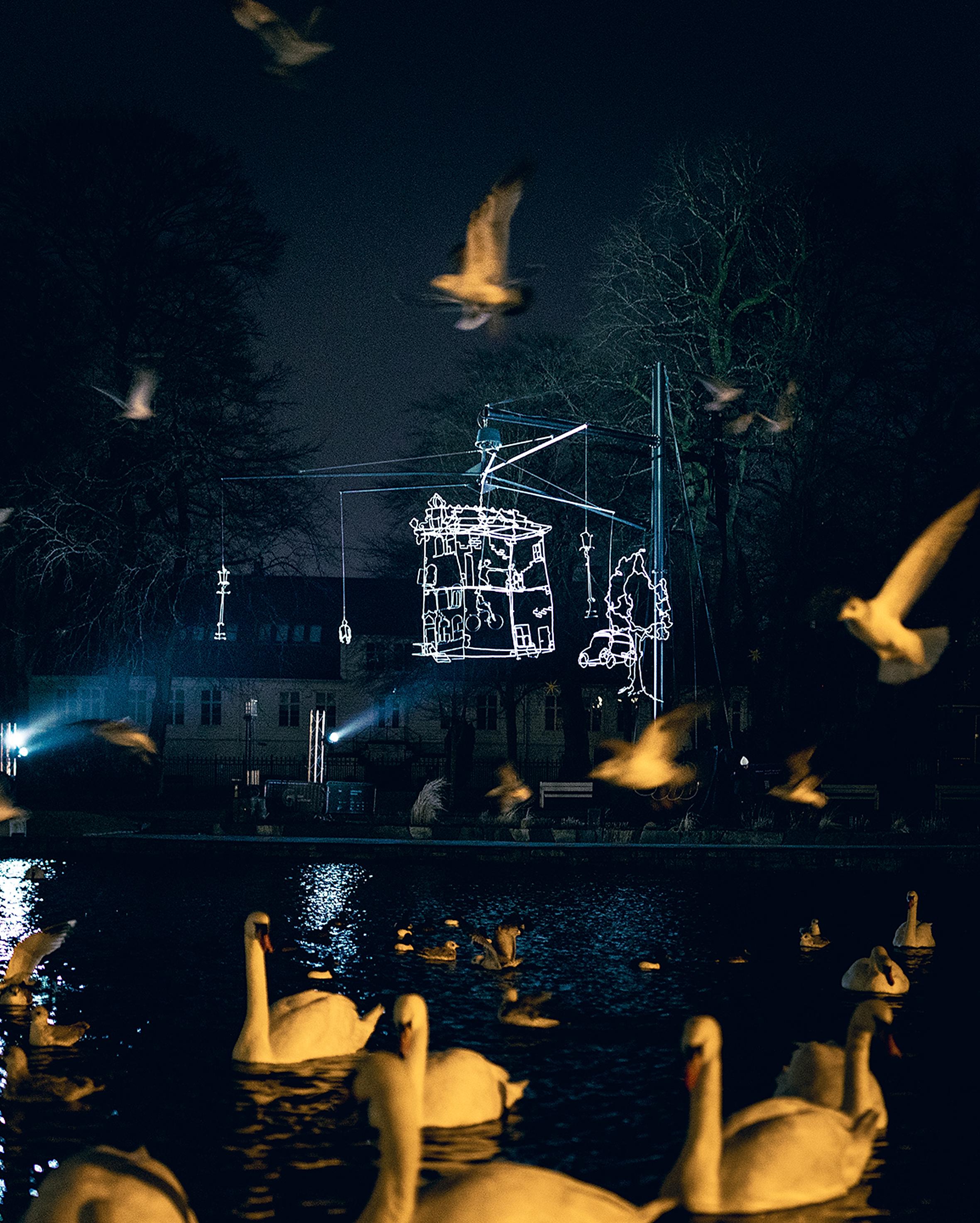 Glød light festival in Stavanger, Southern Norway