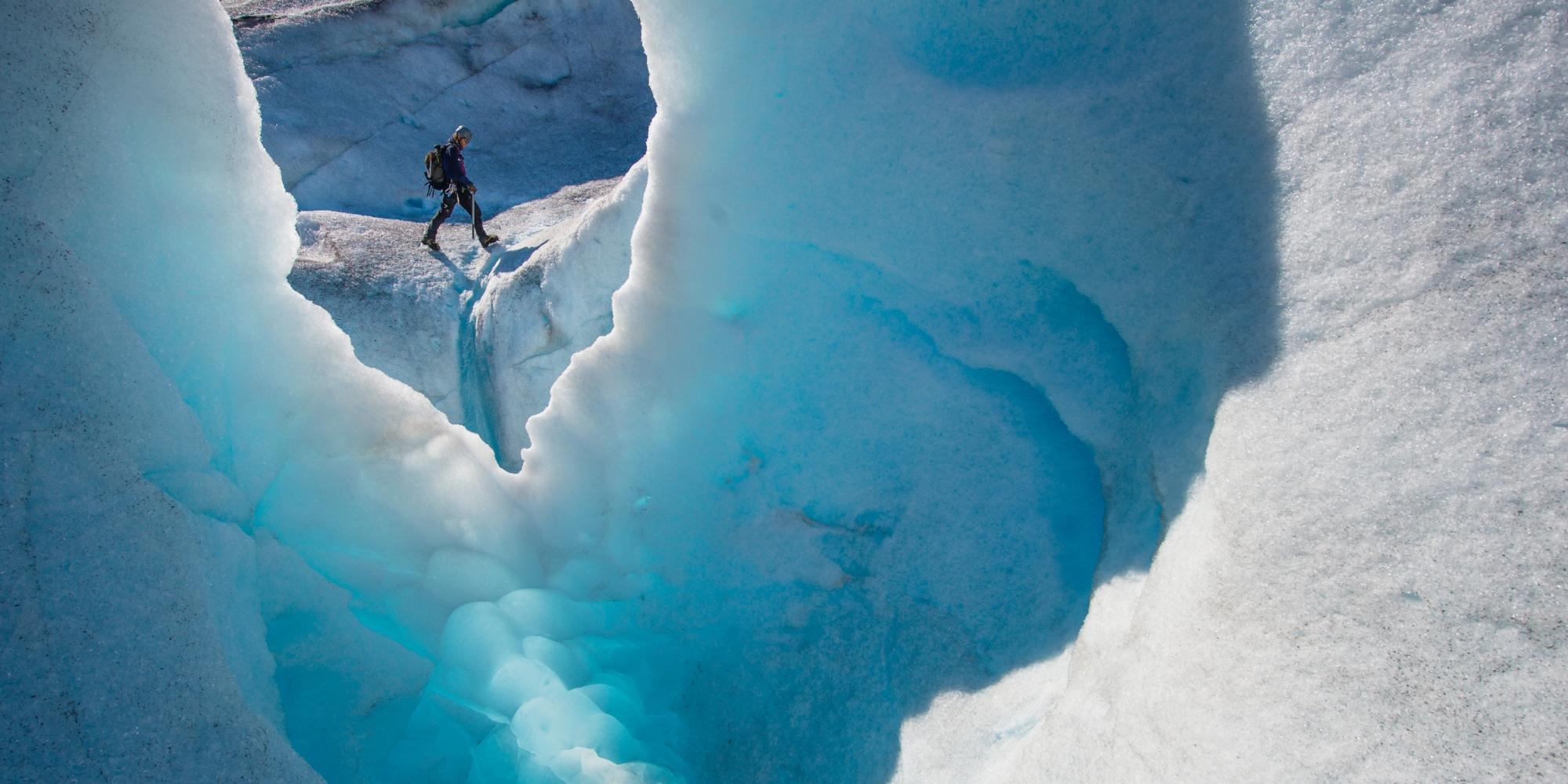 Glacier hike on Nigardsbreen in Fjord Norway