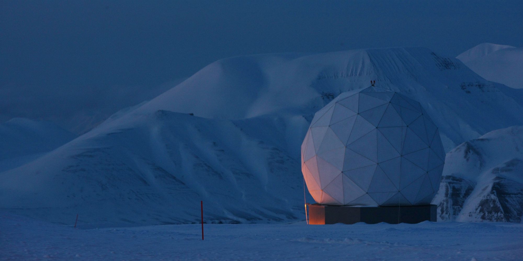 Svalbard satellite station in Longyearbyen, Svalbard, Northern Norway