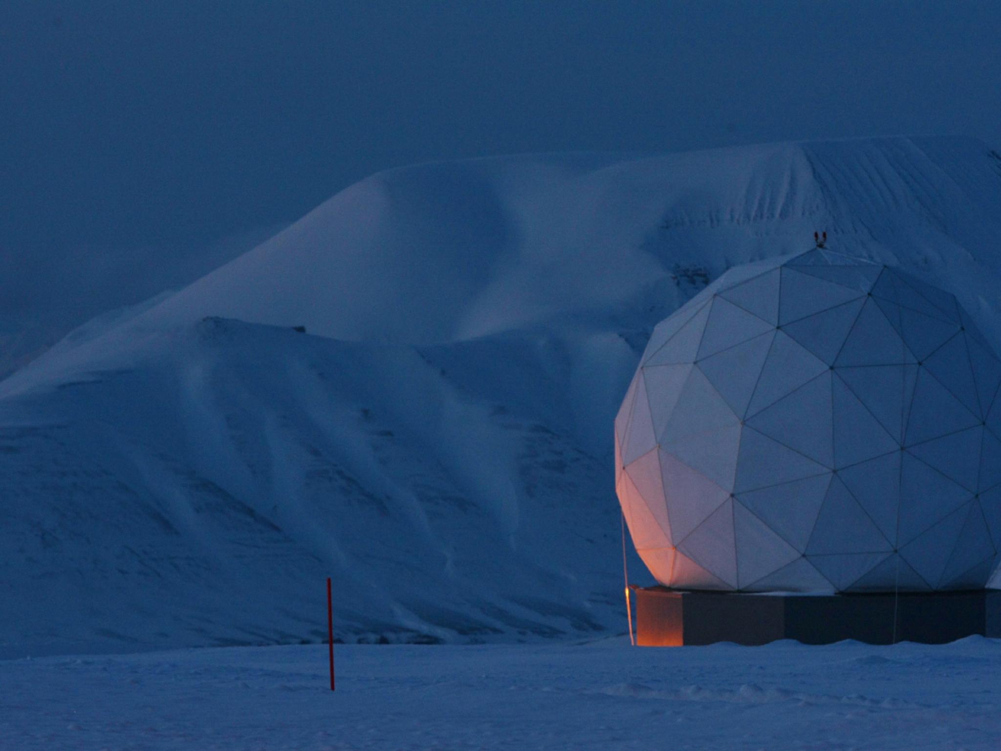 Svalbard satellite station in Longyearbyen, Svalbard, Northern Norway