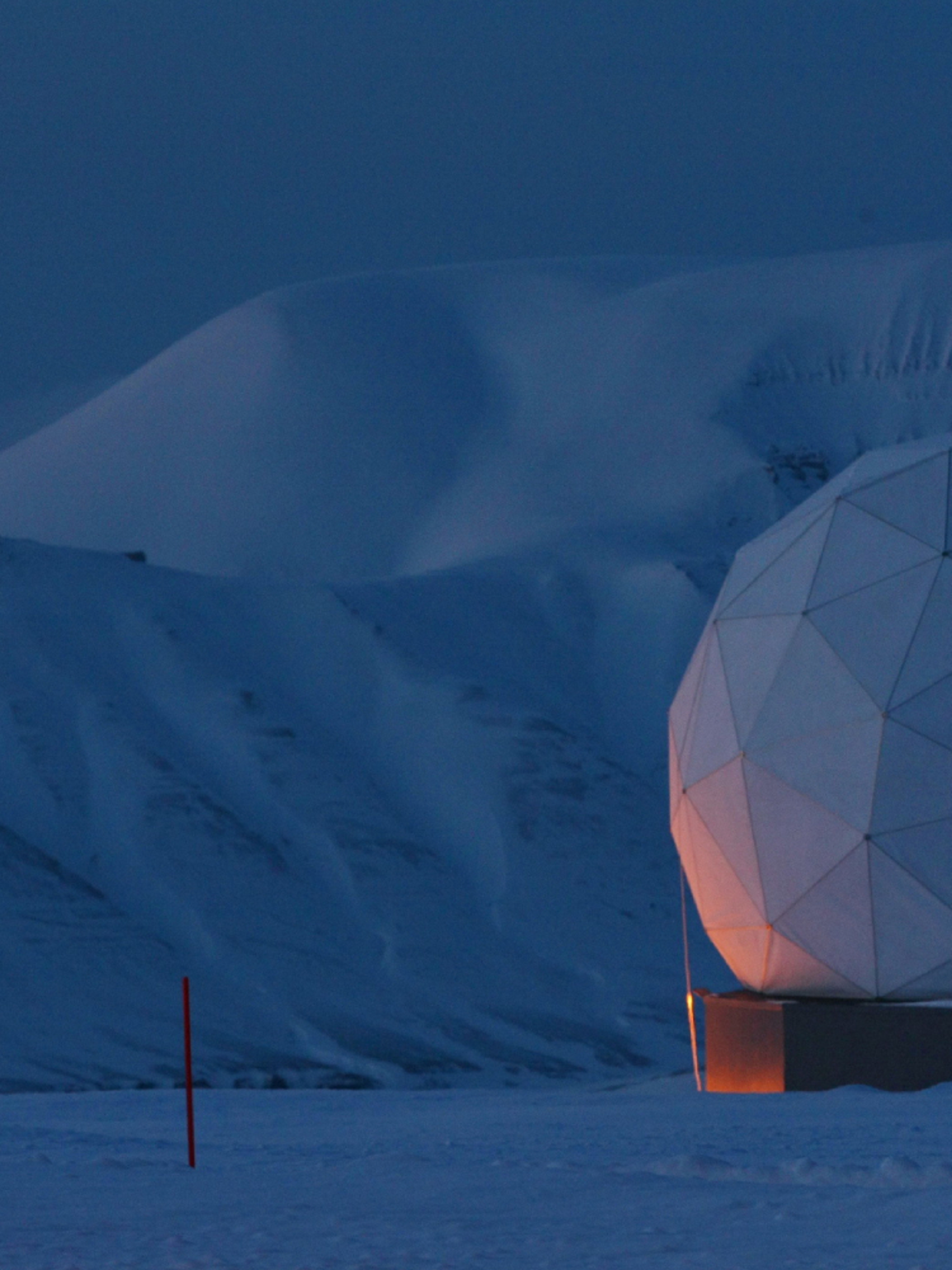Svalbard satellite station in Longyearbyen, Svalbard, Northern Norway