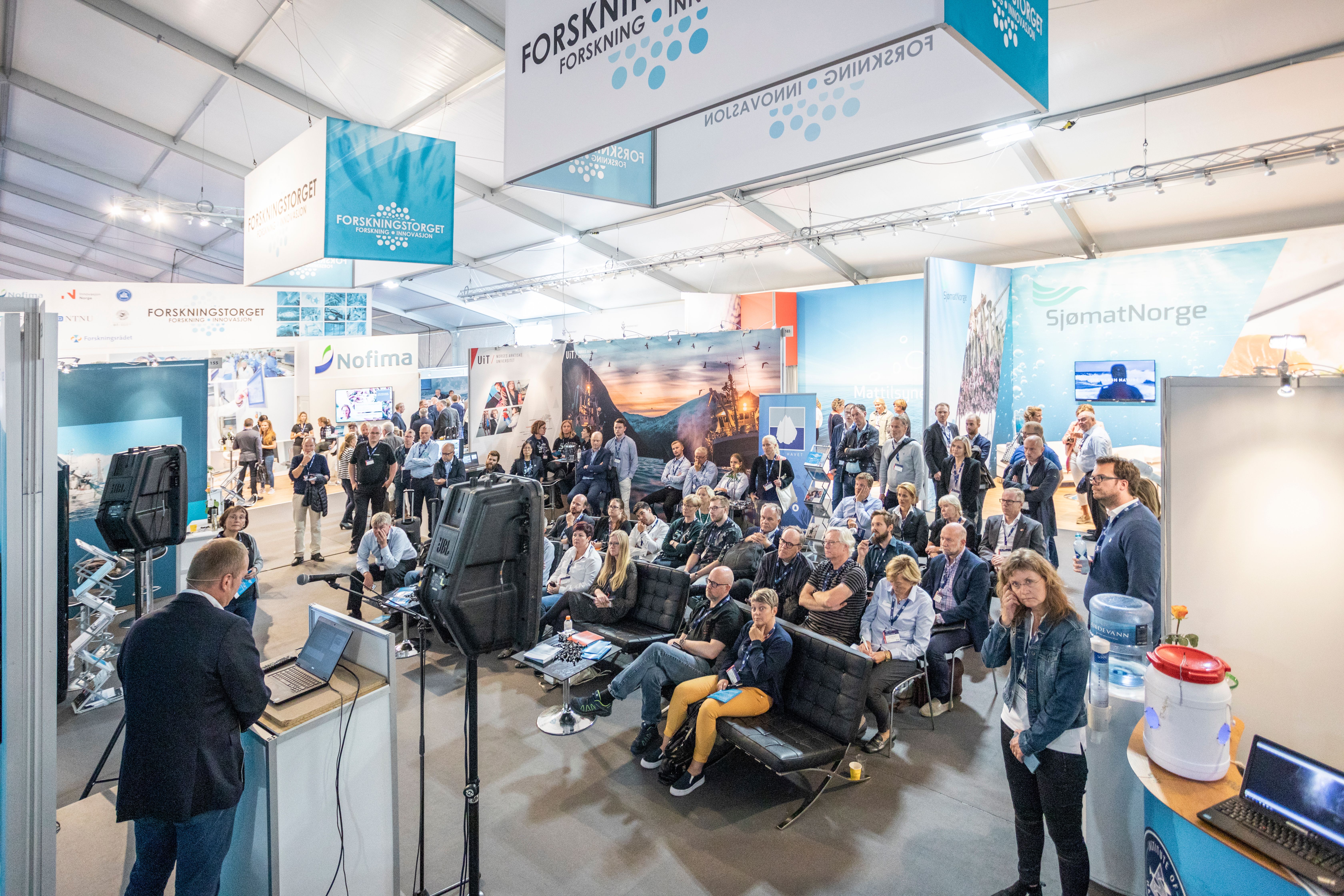 People at the Nor-fishing event in Trondheim, Norway