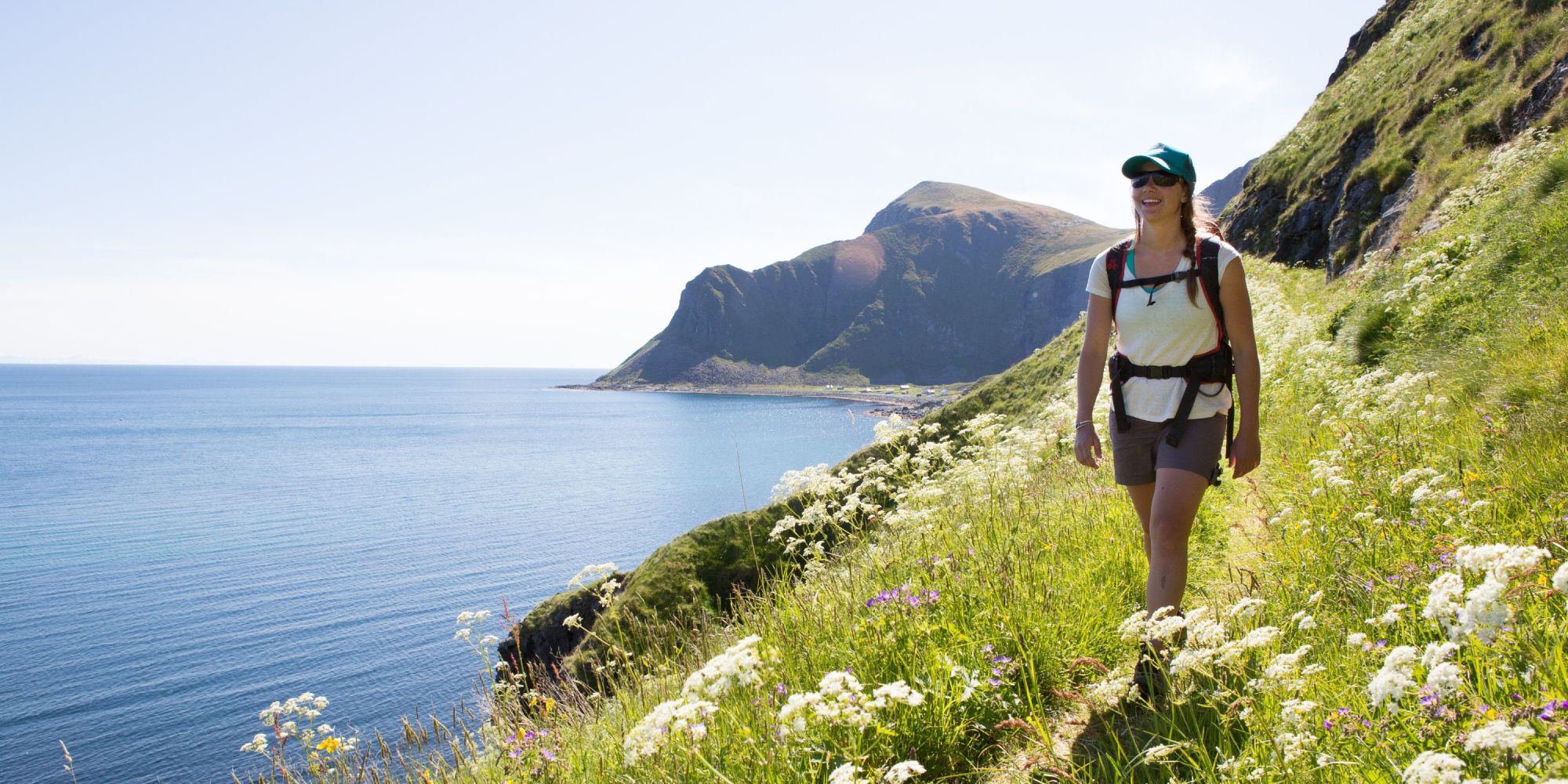 Woman hiking in Northern Norway
