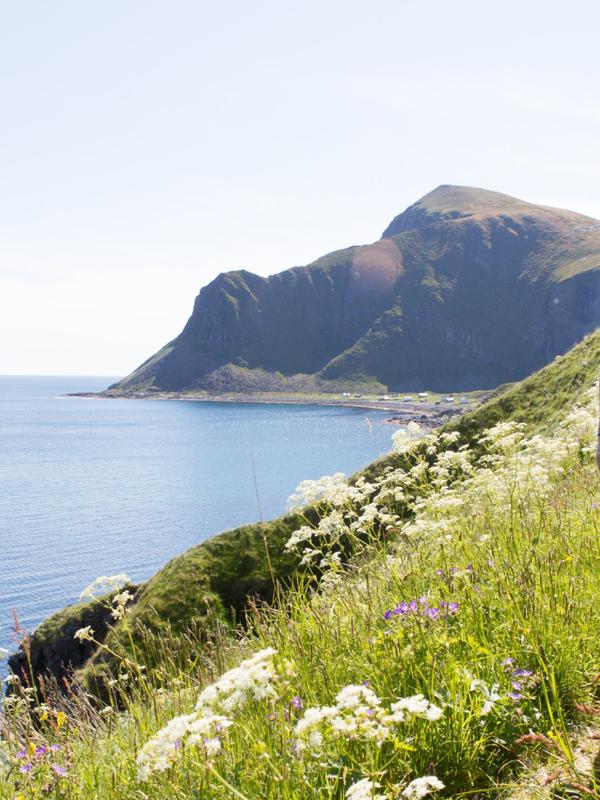 Woman hiking in Northern Norway