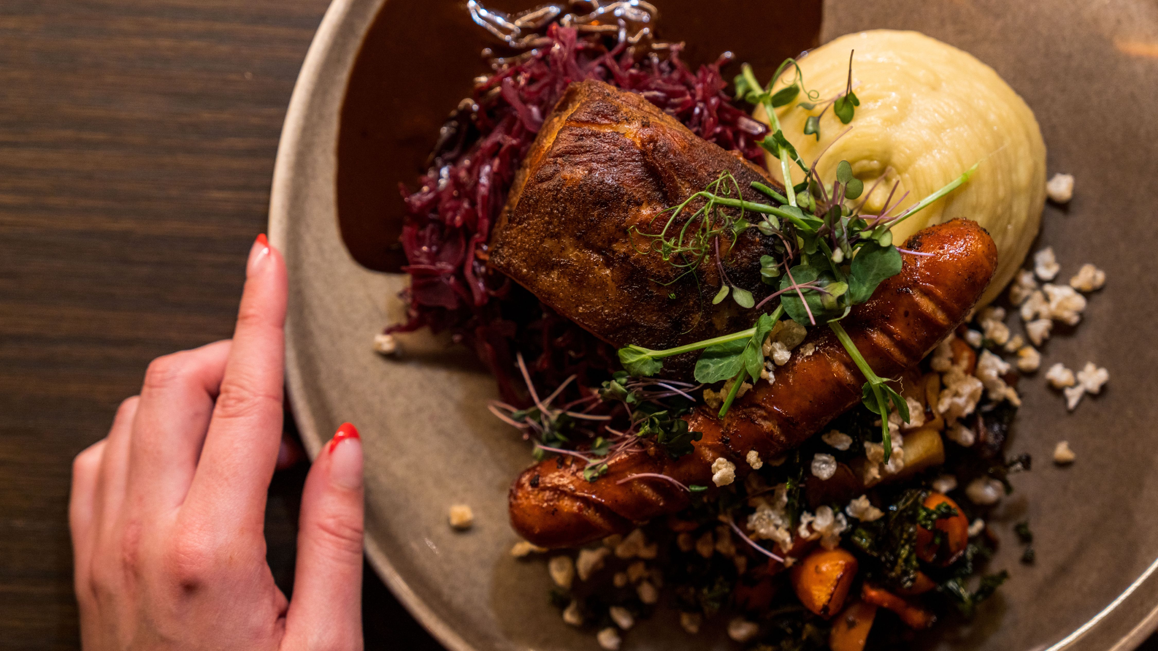 Ribbe from Troll restaurant in Trondheim, Trøndelag, Norway.