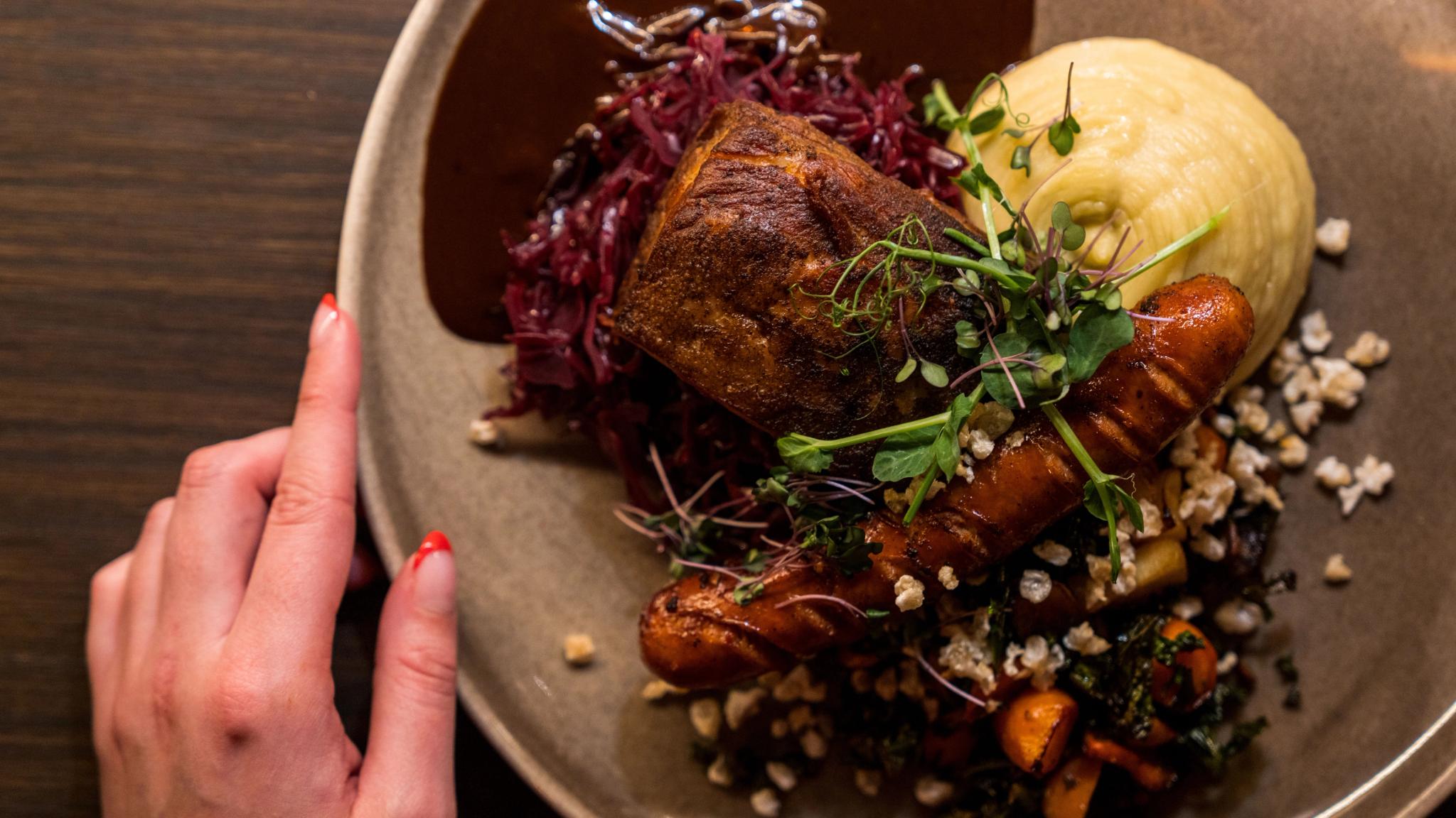 Ribbe from Troll restaurant in Trondheim, Trøndelag, Norway.