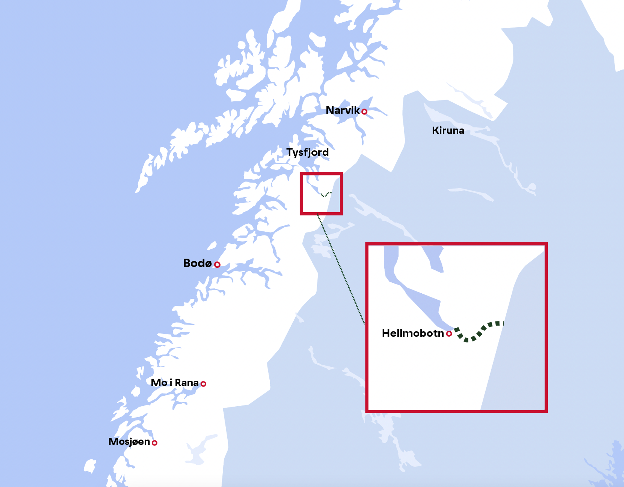 Across Norway hiking map – Hellmobotn