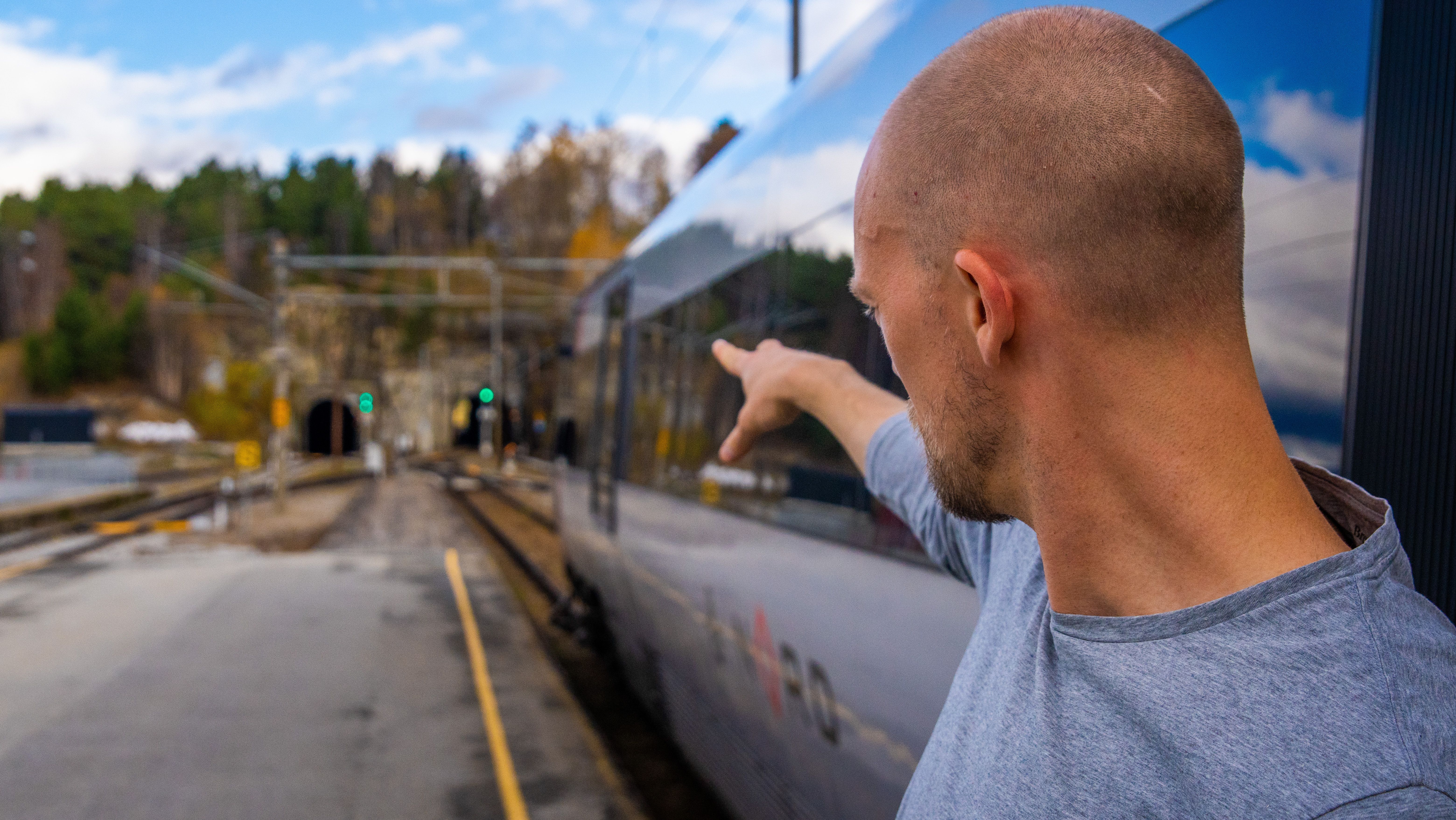 Erik at Dombås train station