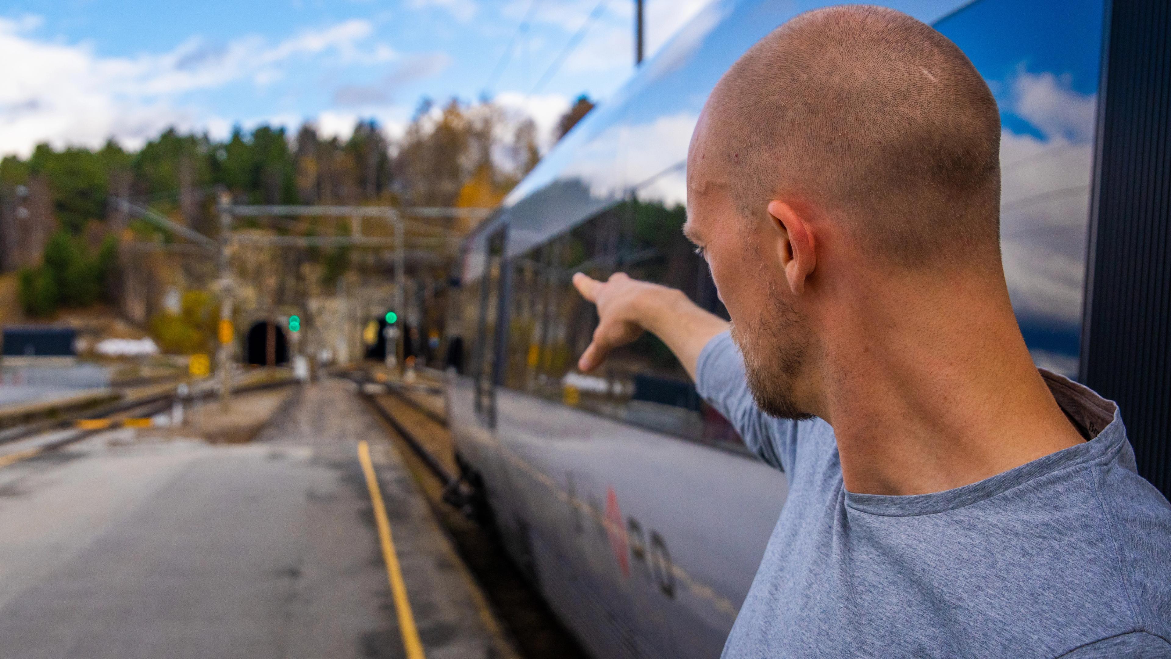 Erik at Dombås train station