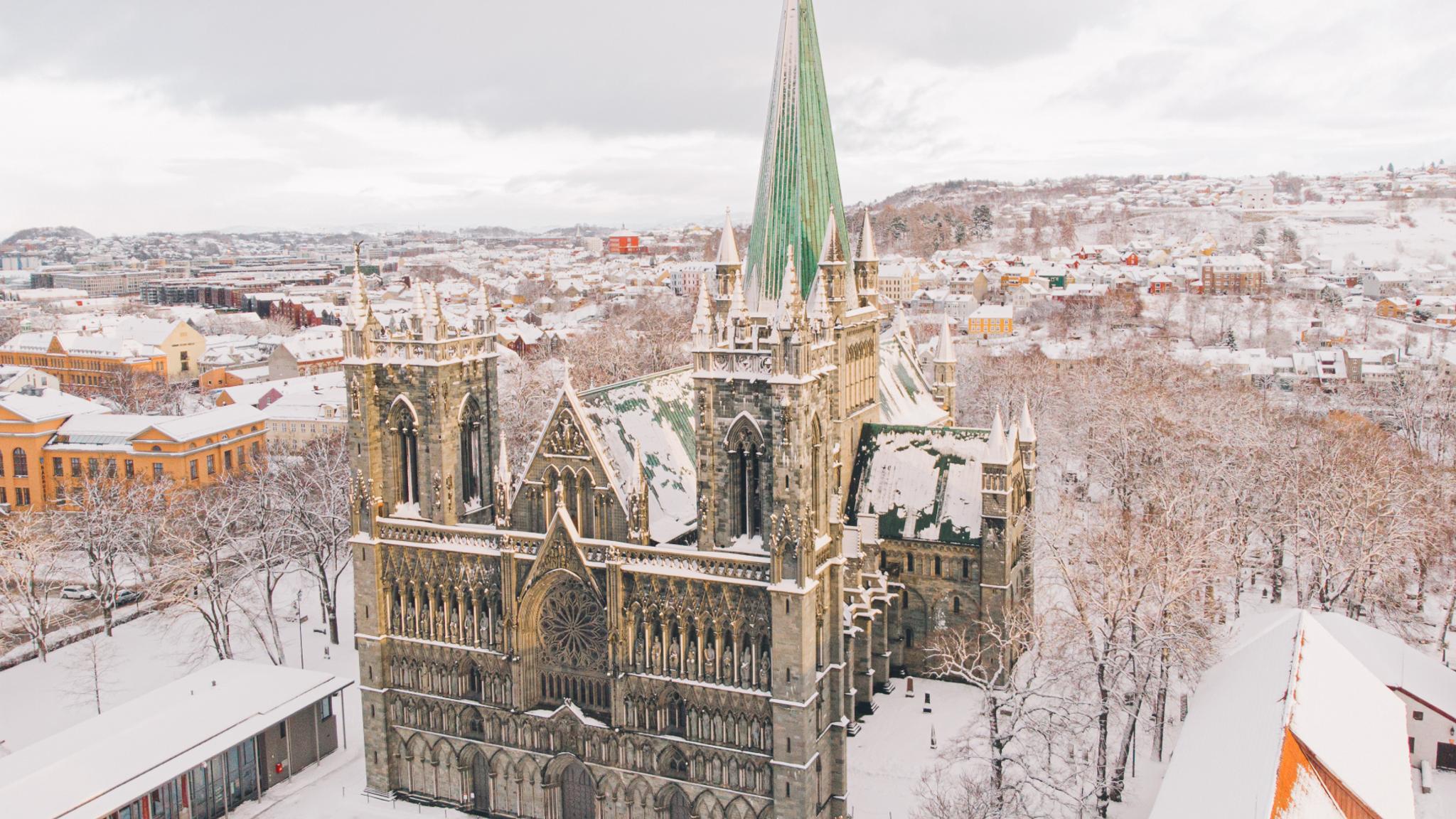 The Nidarosdomen cathedral in Trondheim, Trøndelag