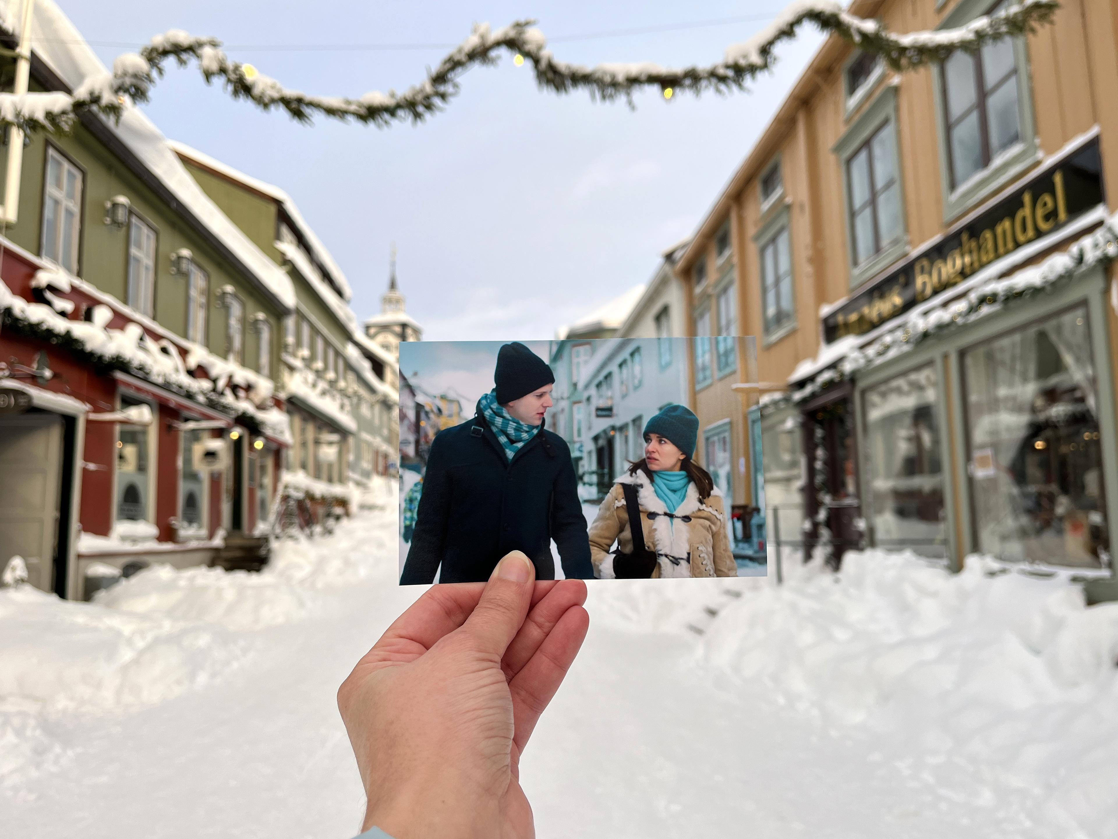 Hjem til jul (Home for Christmas) film scene in Røros