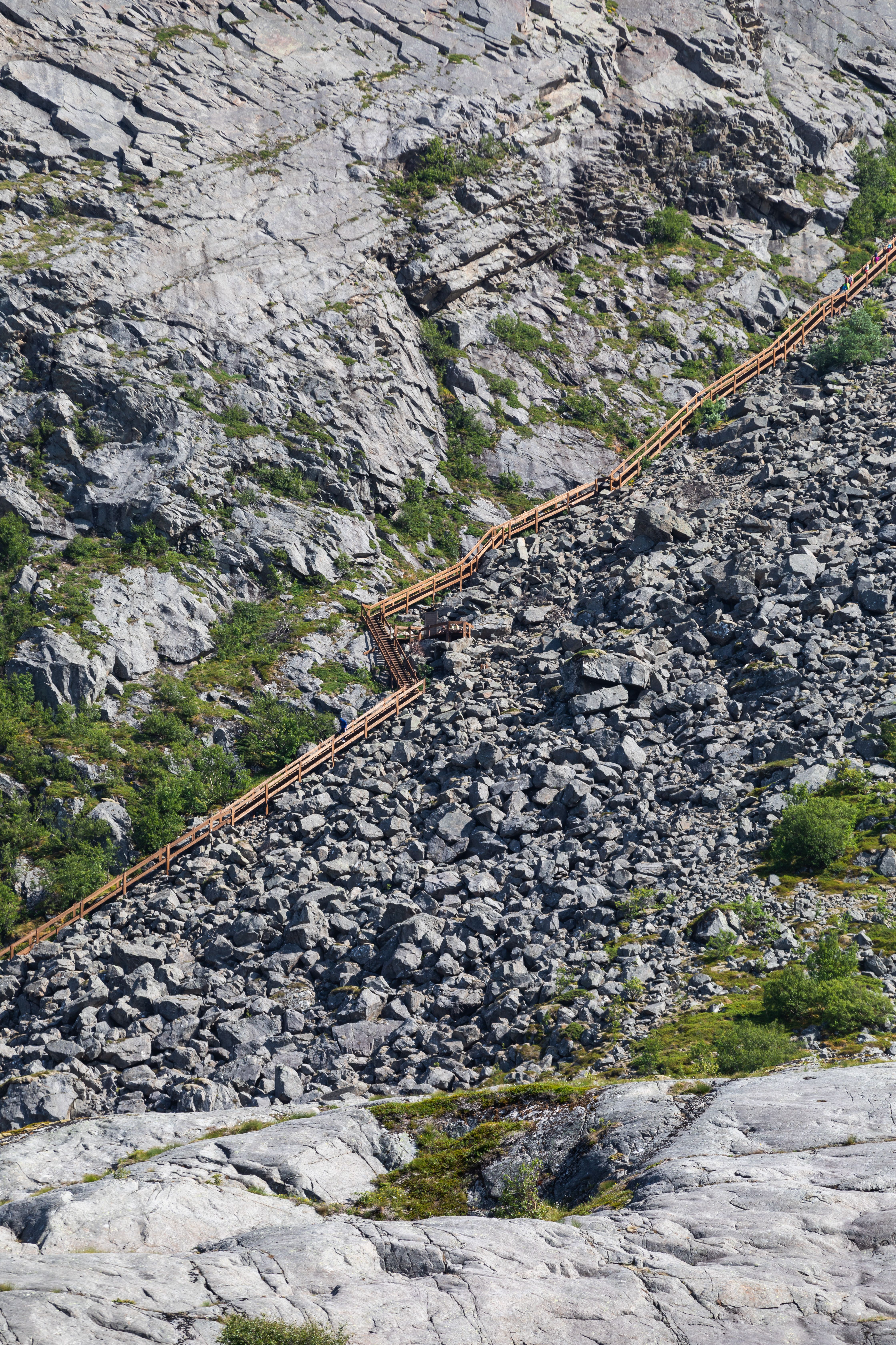 Wooden staircase on the island Vega