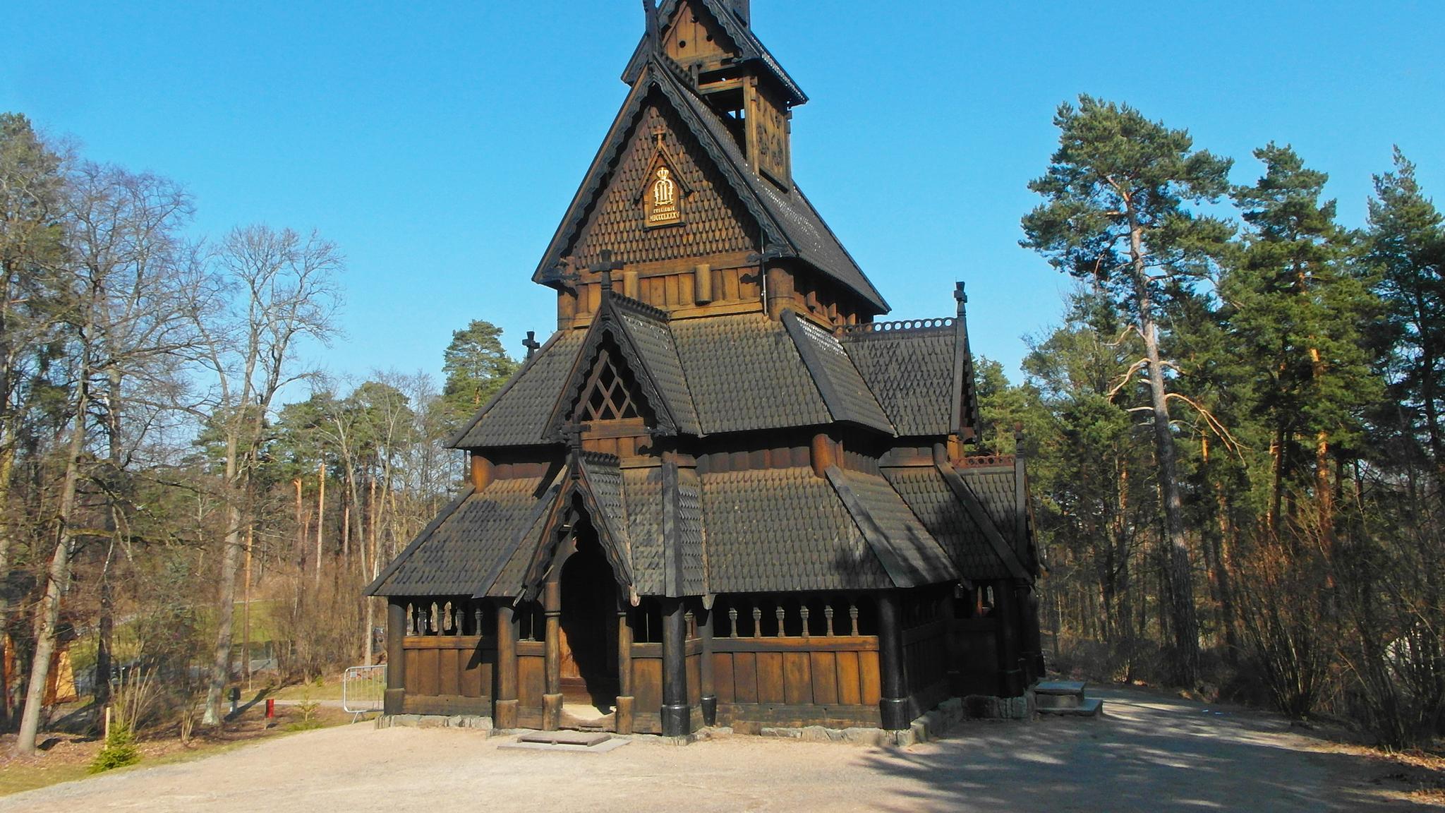 Stavkirken fra Gol på Norsk Folkemuseum