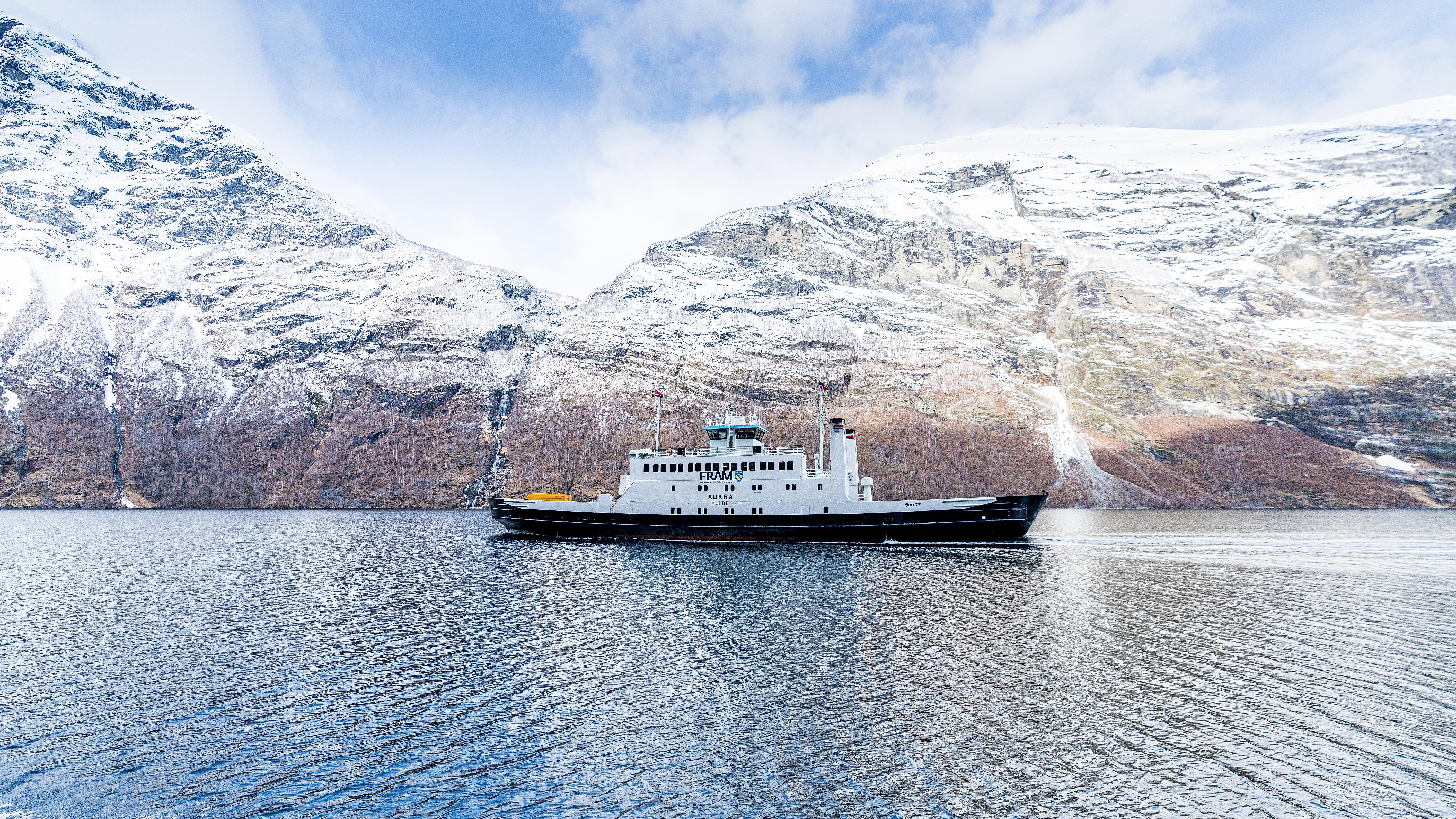 The car ferry, Fram, between Geiranger and Hellesylt