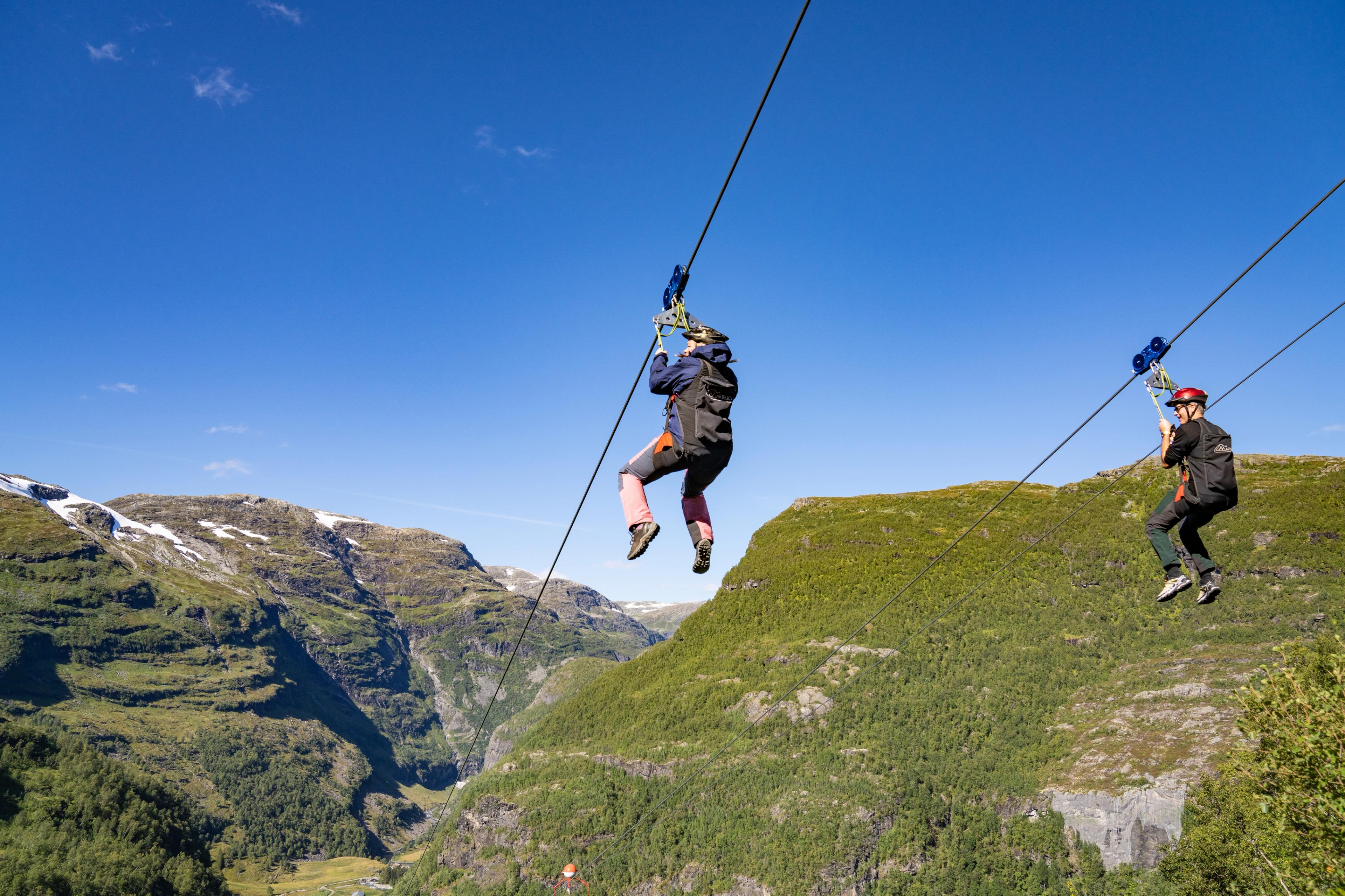 Norra Europas längsta zipline i Flåm, Aurland