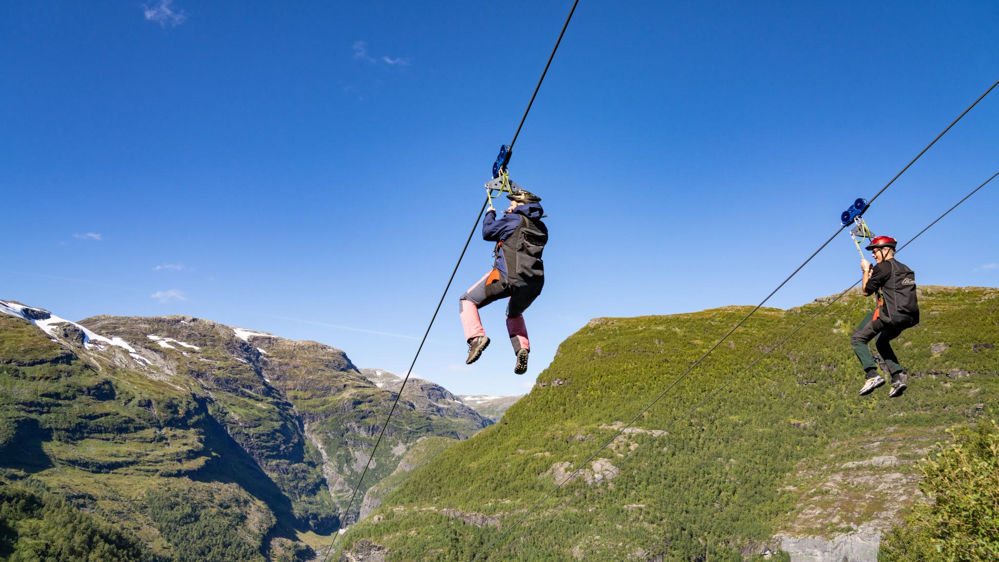 Norra Europas längsta zipline i Flåm, Aurland