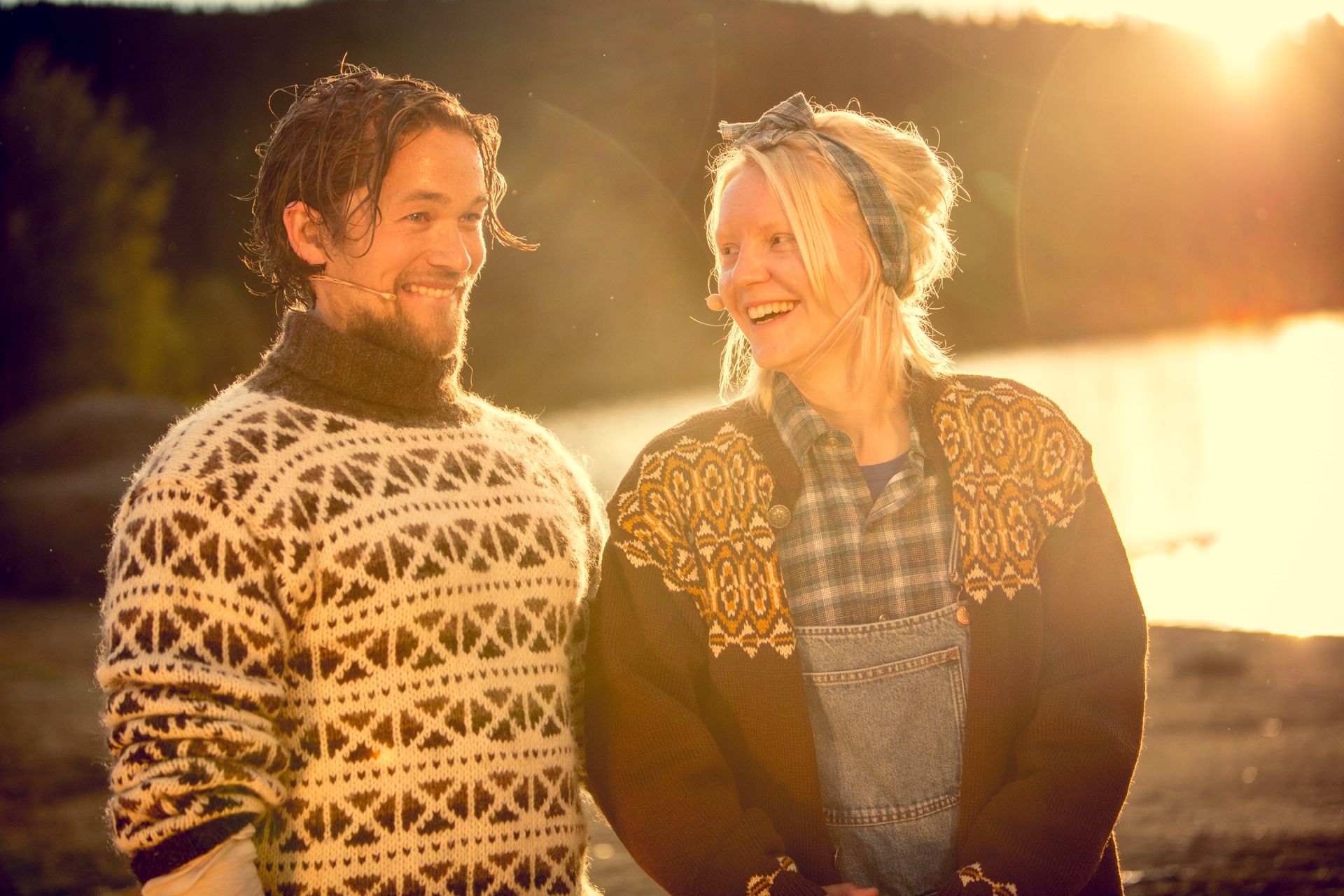 An actor and an actress at the Peer Gynt Festival, Gålå, Eastern Norway