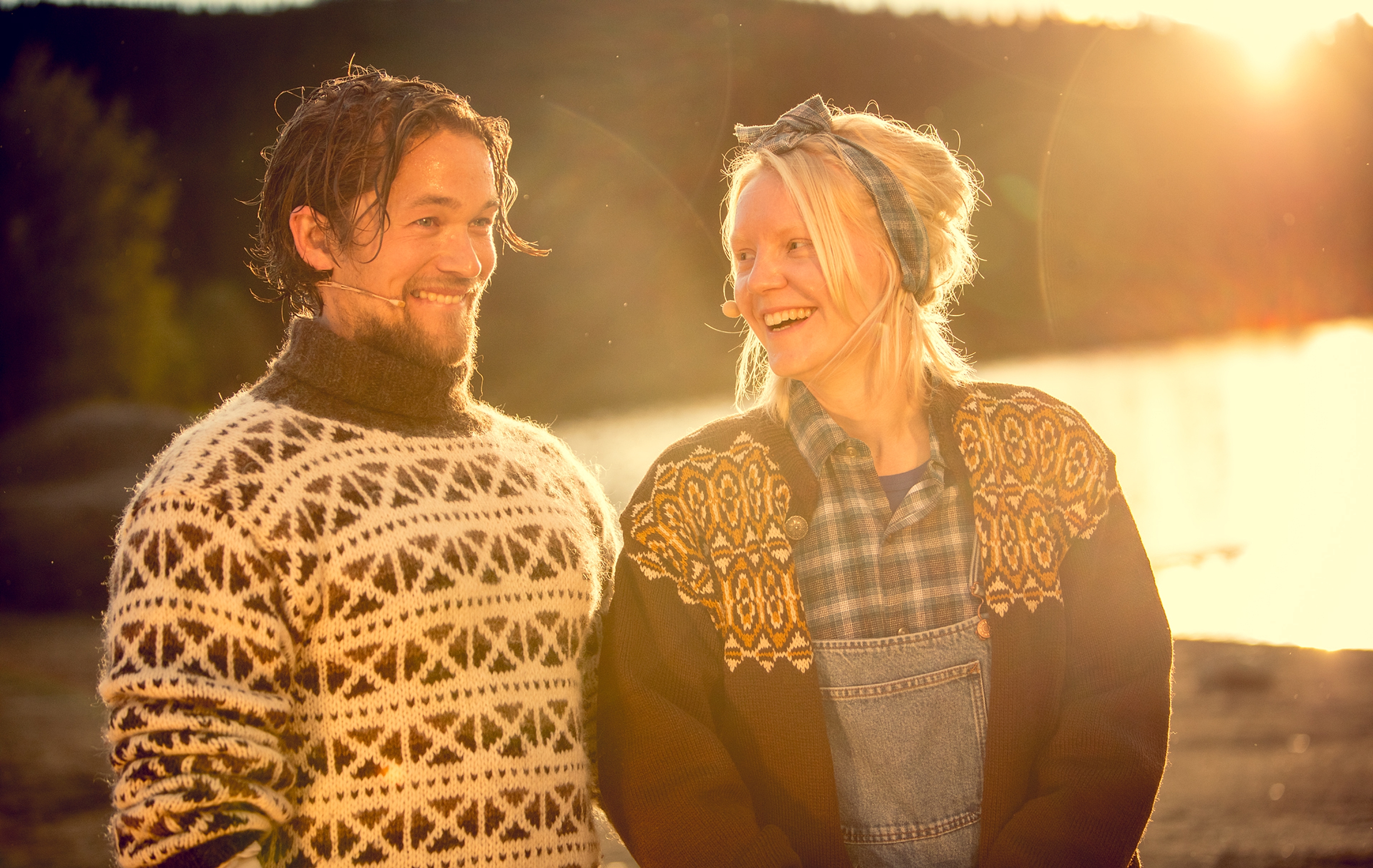 An actor and an actress at the Peer Gynt Festival, Gålå, Eastern Norway