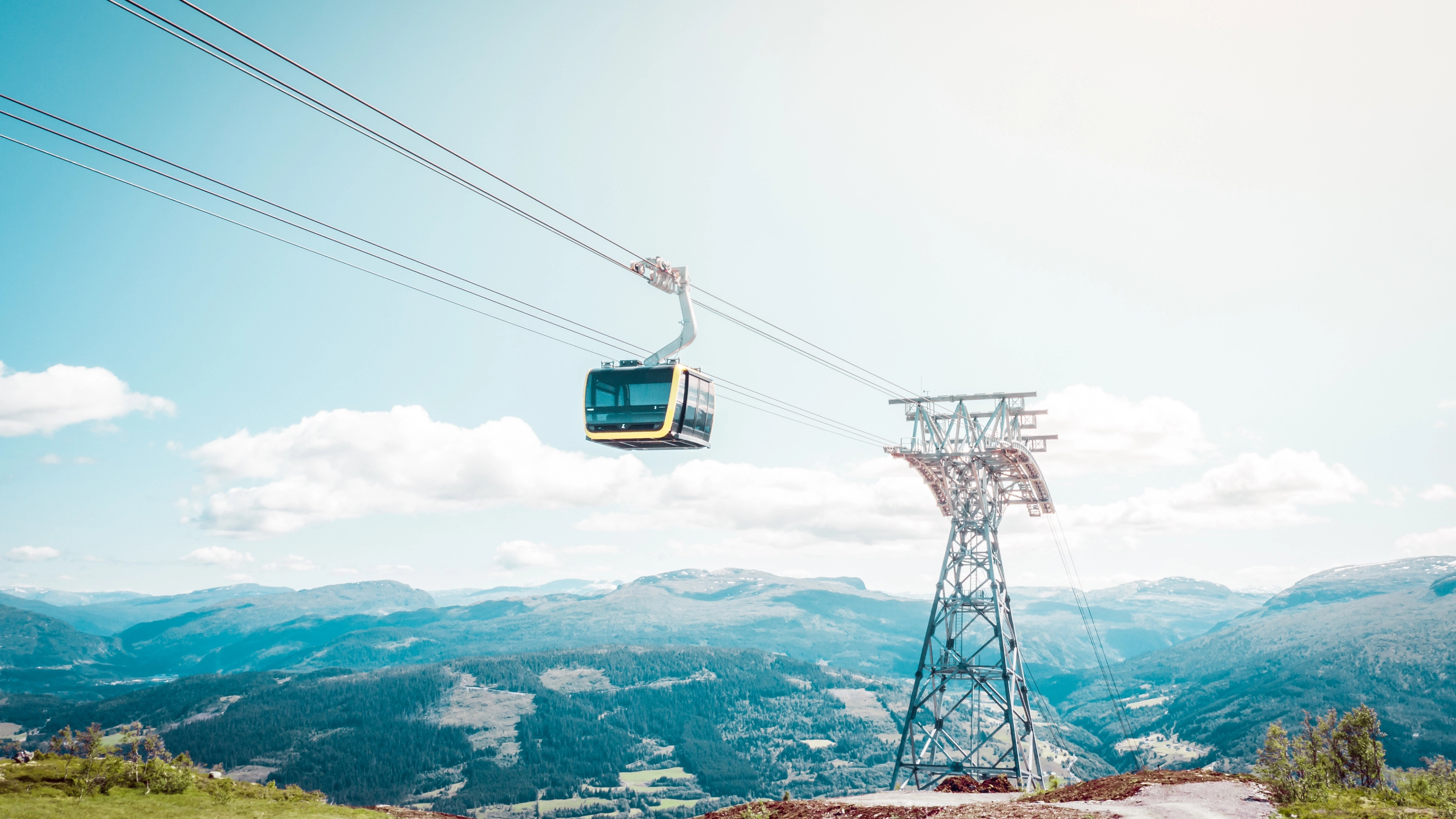 Voss Gondol in Fjord Norway in summer