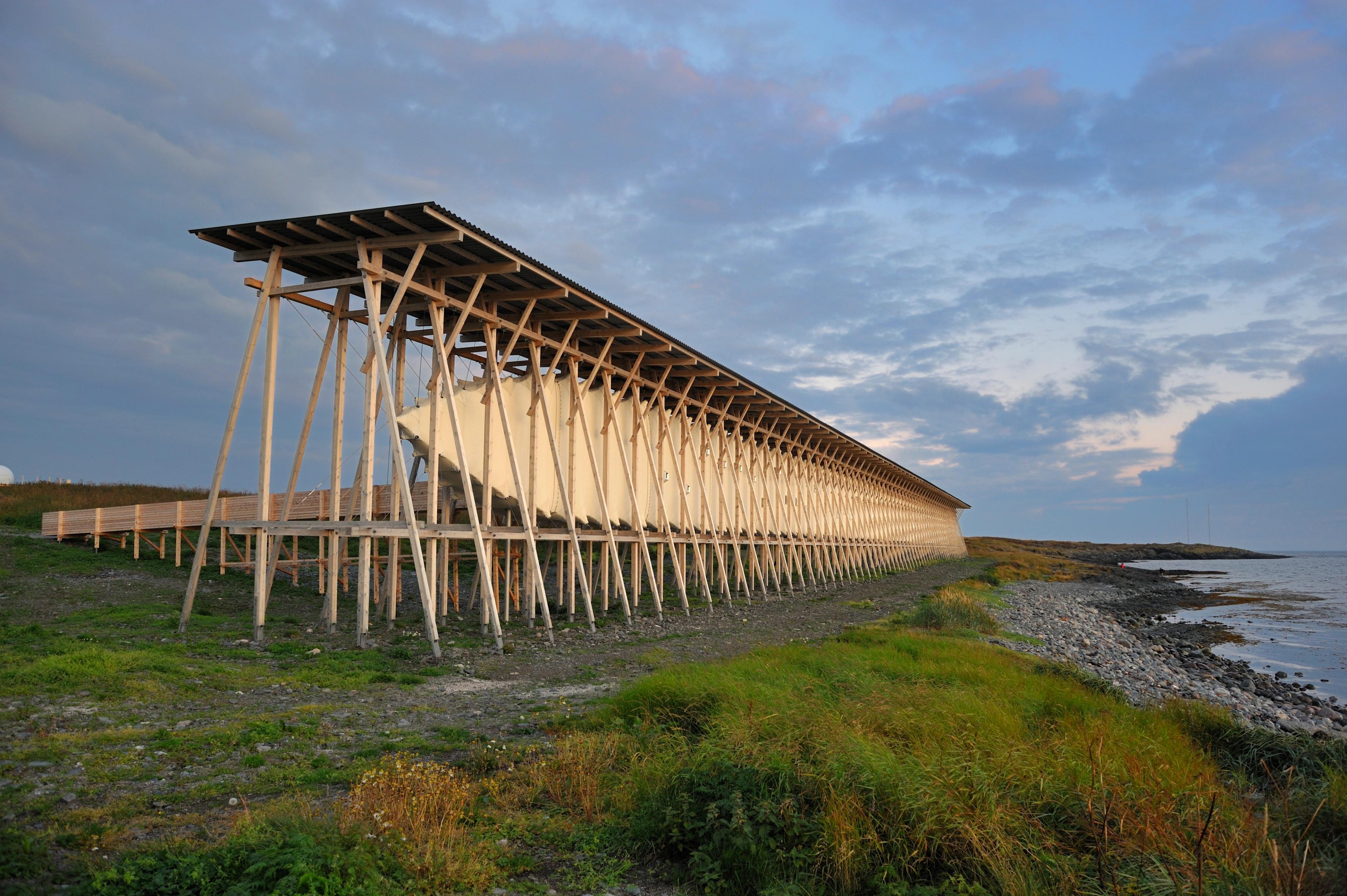 Steilneset memorial in Vardø at the Norwegian Scenic Route Varanger, Northern Norway
