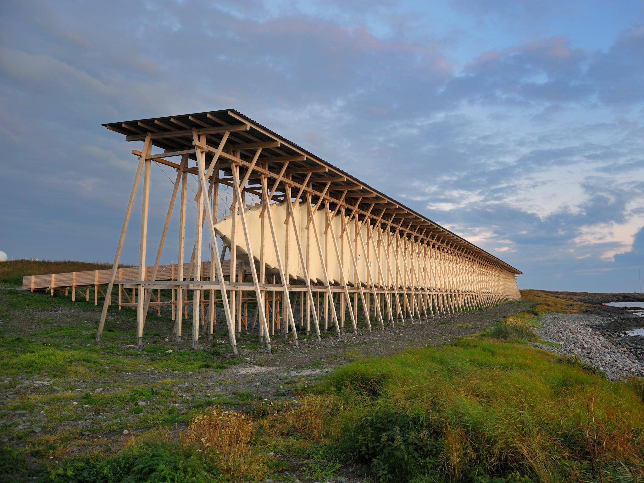 Steilneset memorial in Vardø at the Norwegian Scenic Route Varanger, Northern Norway