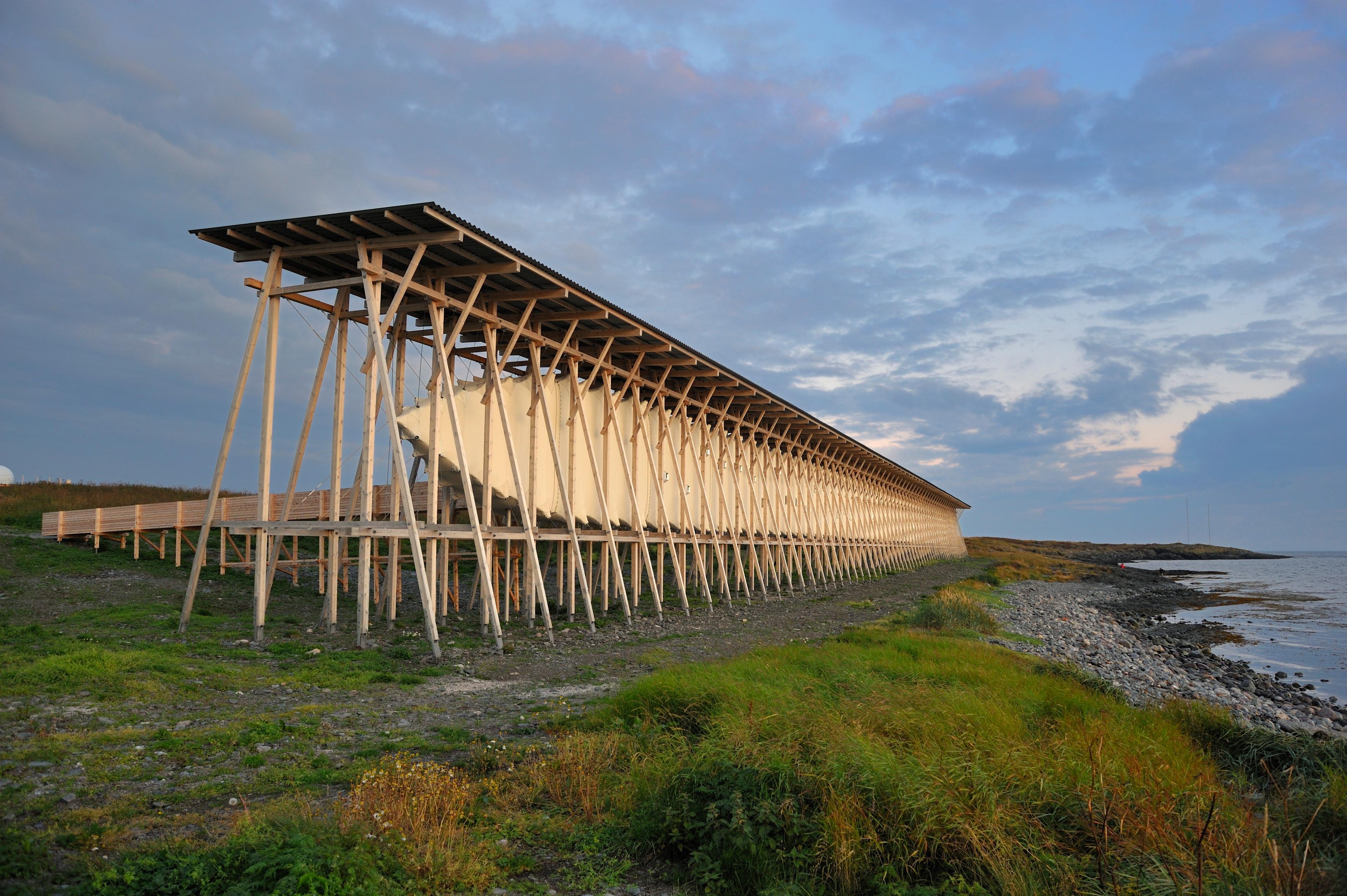 Steilneset memorial in Vardø at the Norwegian Scenic Route Varanger, Northern Norway