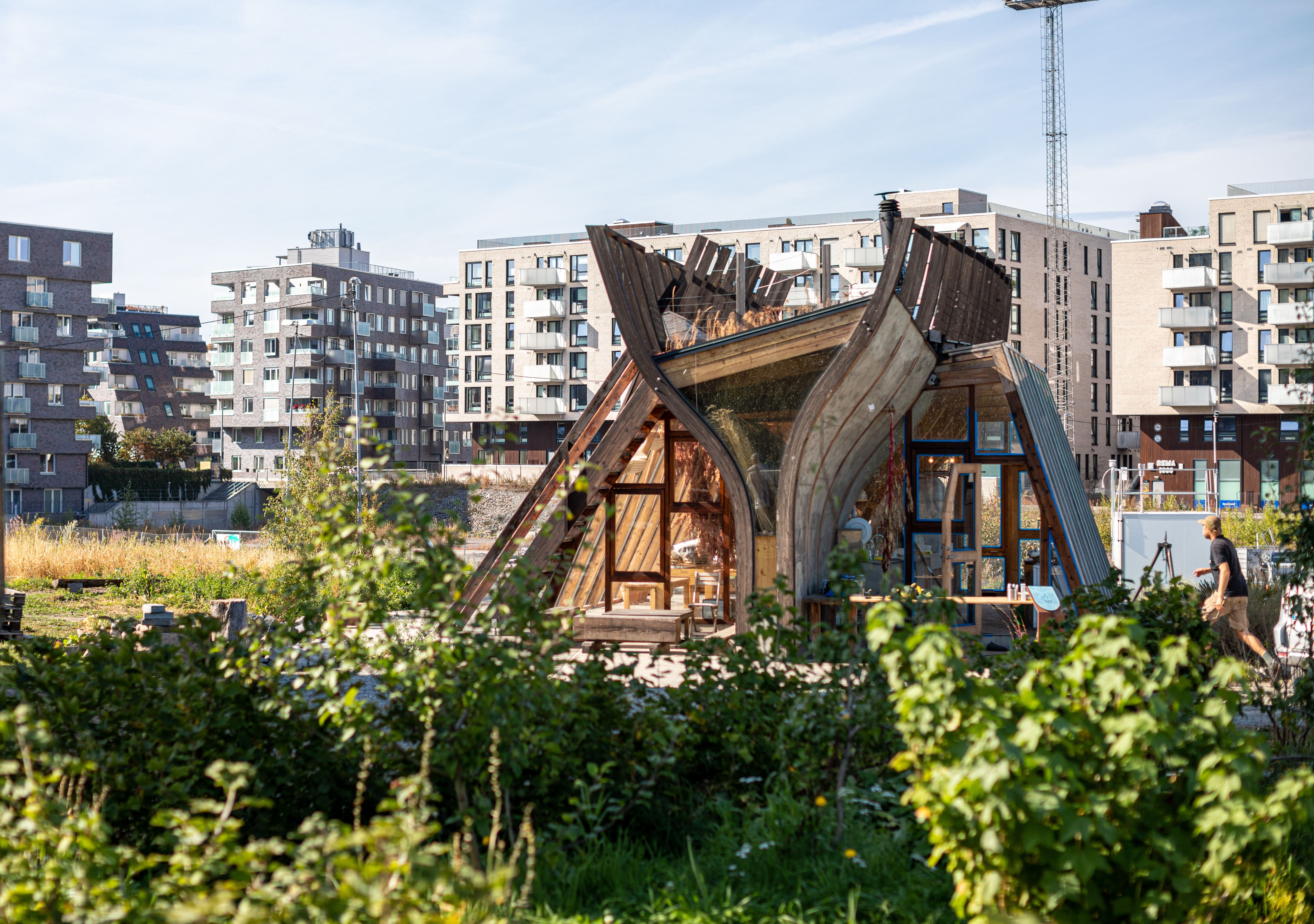 The city farm Losæter in front of Sørenga in Oslo